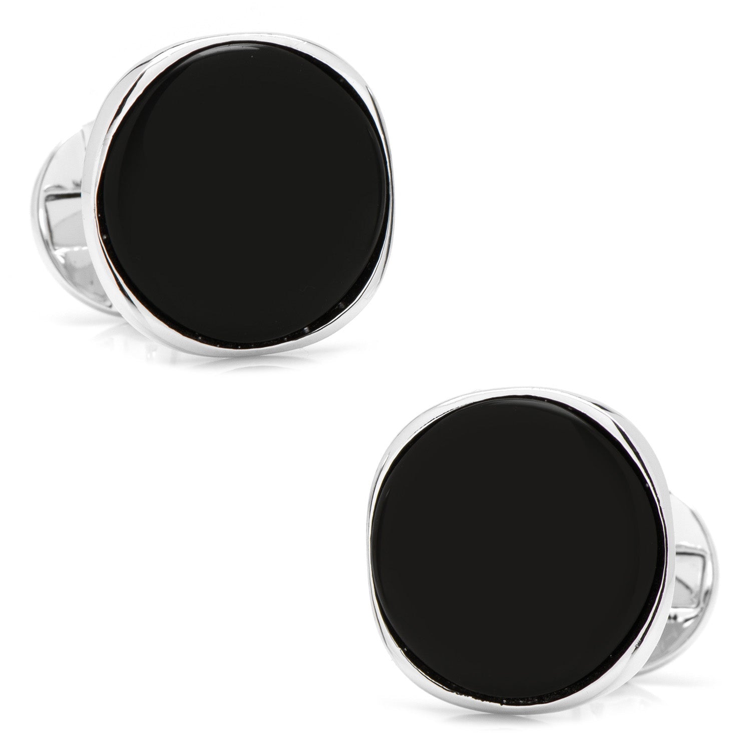 Sterling Silver Classic Formal Onyx 5-Stud Set — gift box131
