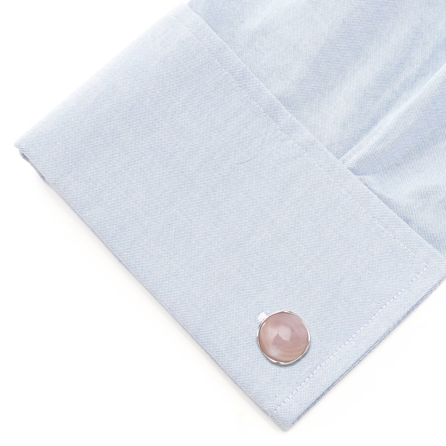 Sterling Silver Classic Formal Pink Mother of Pearl 5-Stud Set — view 6405
