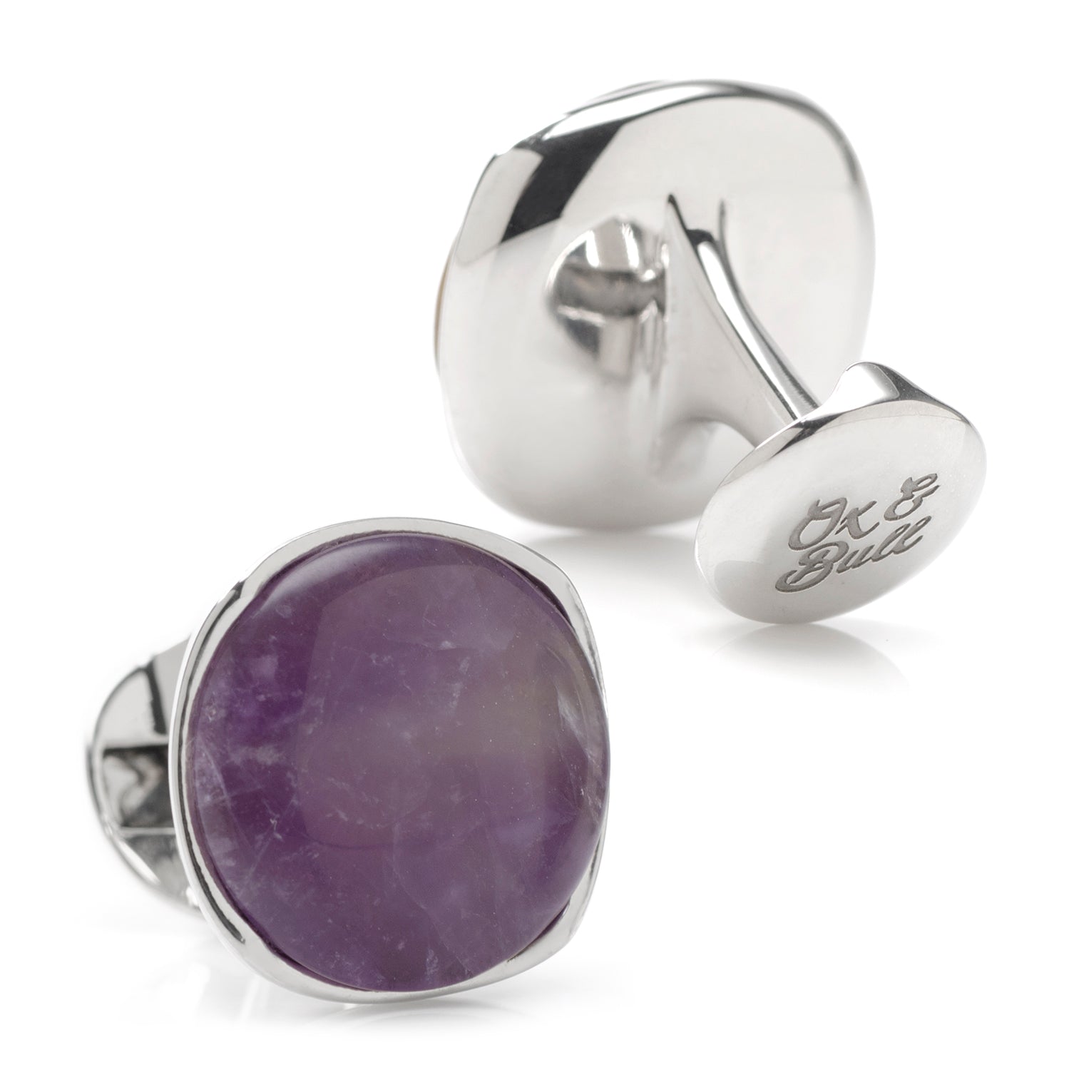 Sterling Silver Classic Formal Amethyst Cufflinks272