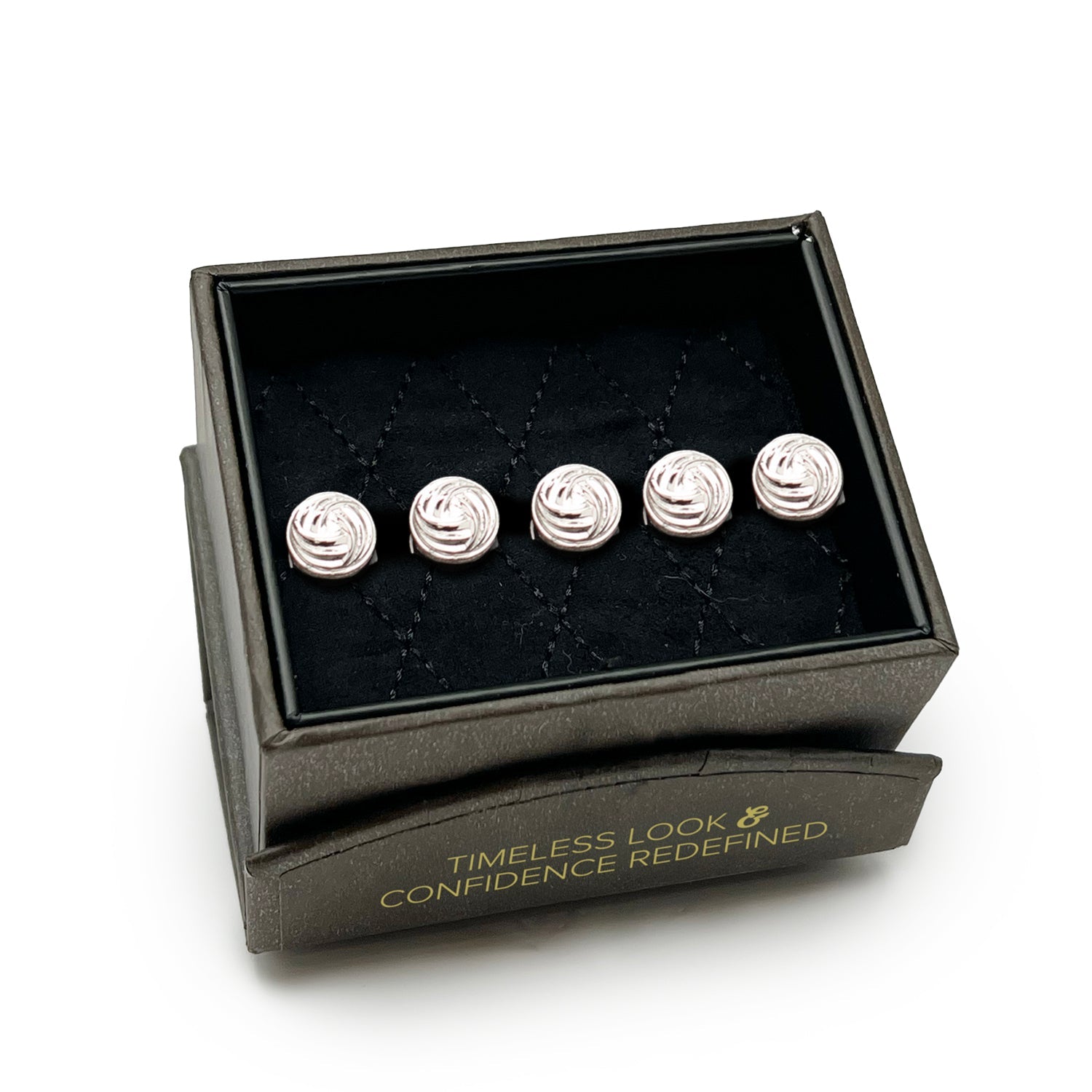 Modern Knot Sterling Silver 5-Studs — gift box915