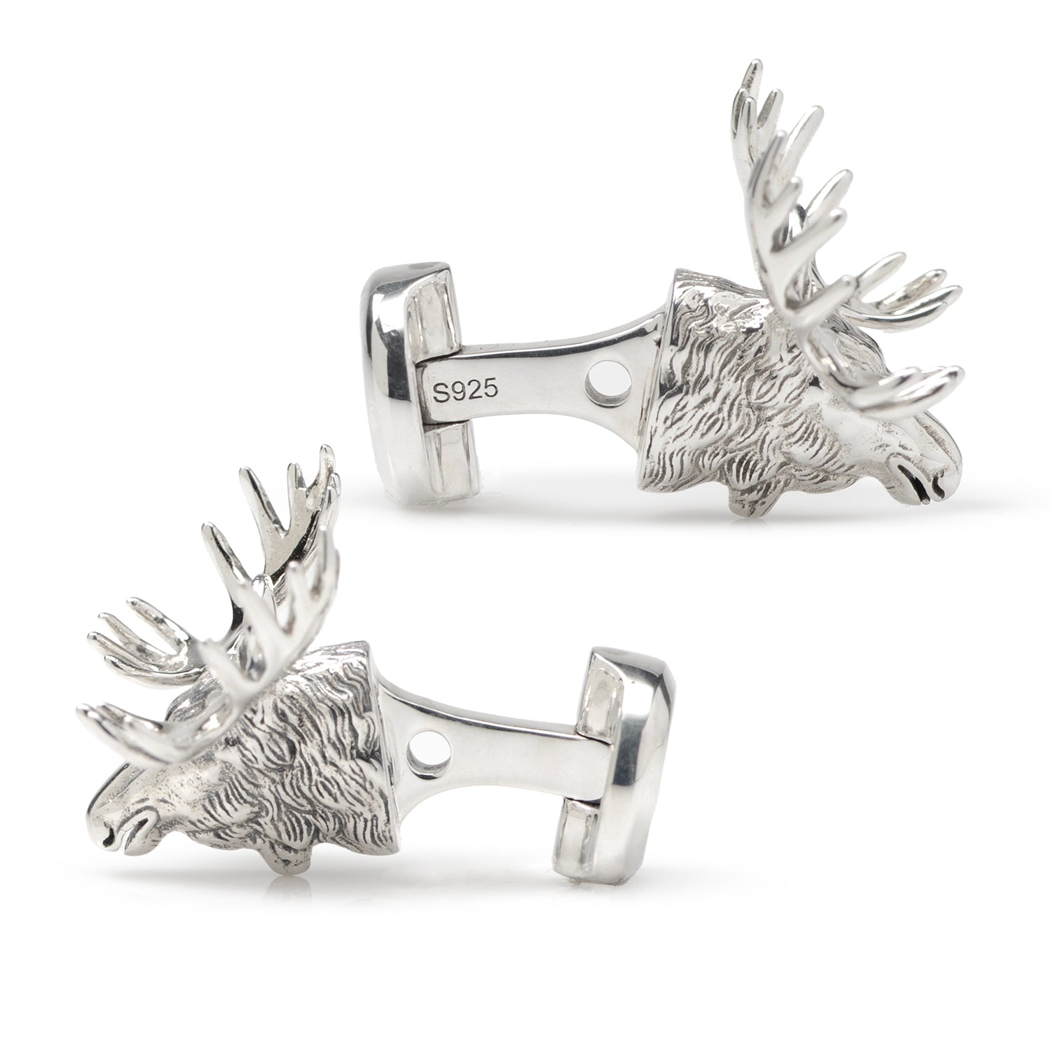 Antique Sterling Silver Moose Cufflinks694