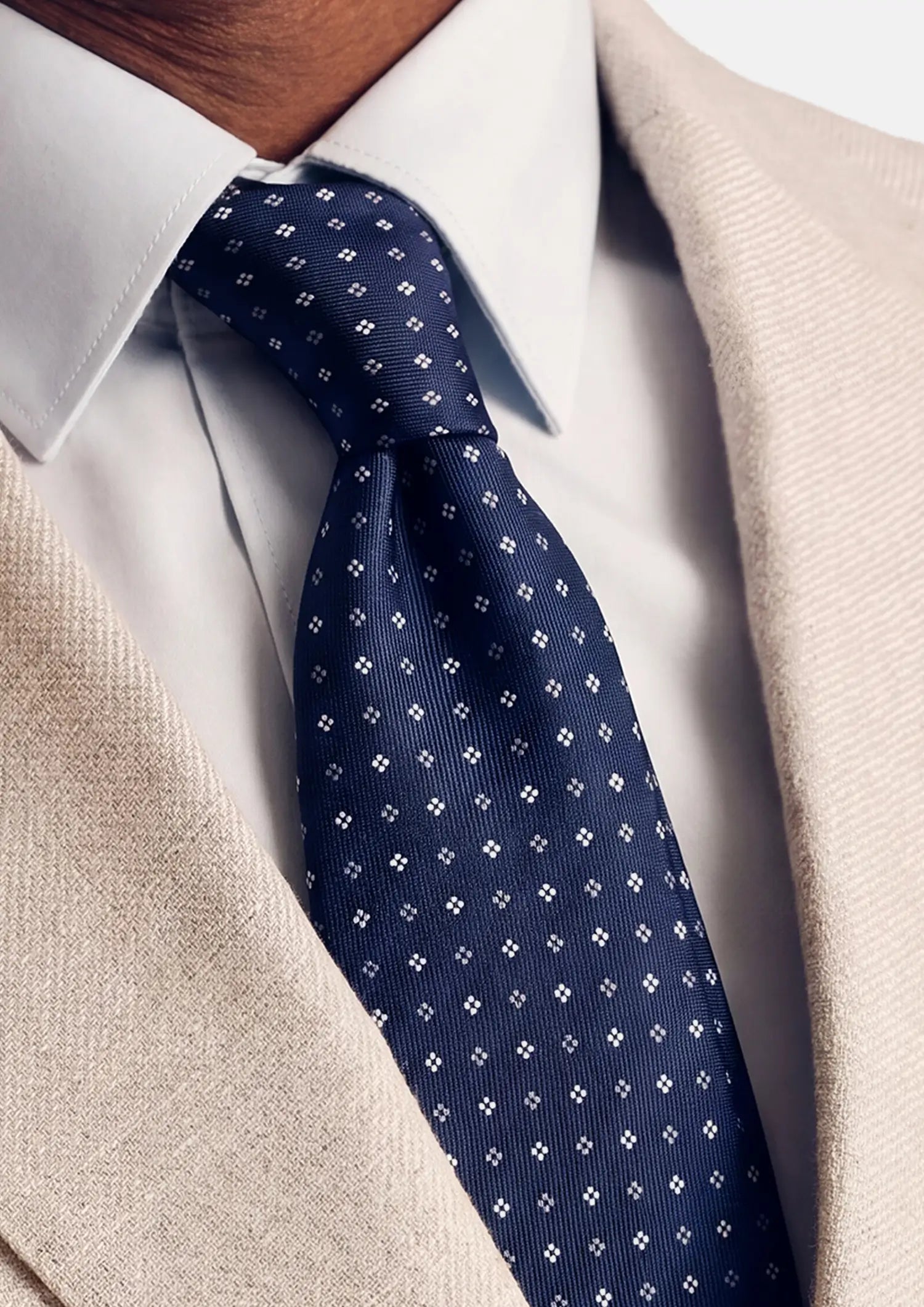 Sterling Diamond Navy Tie849