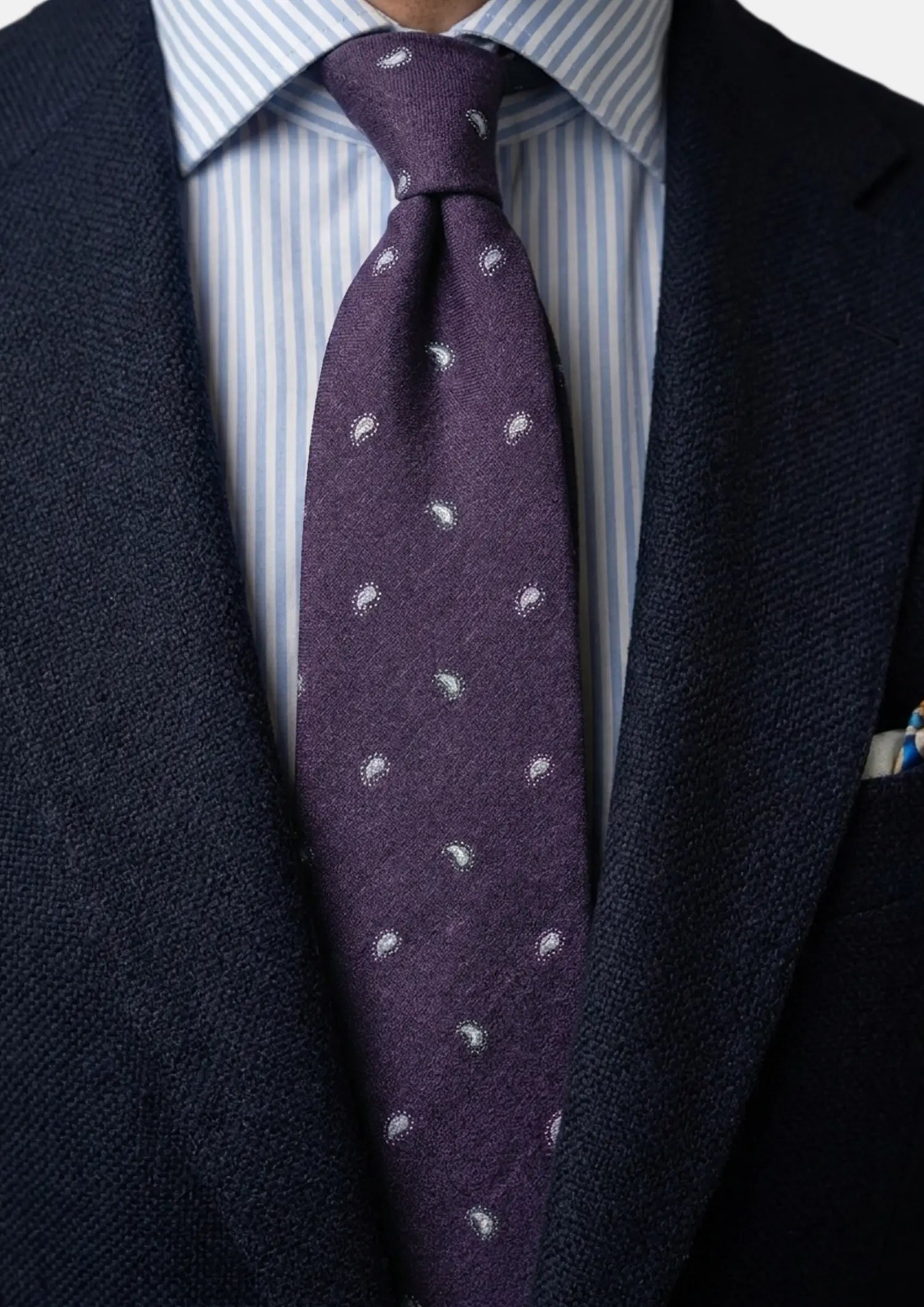 Aubergine Micro Paisley Tie403