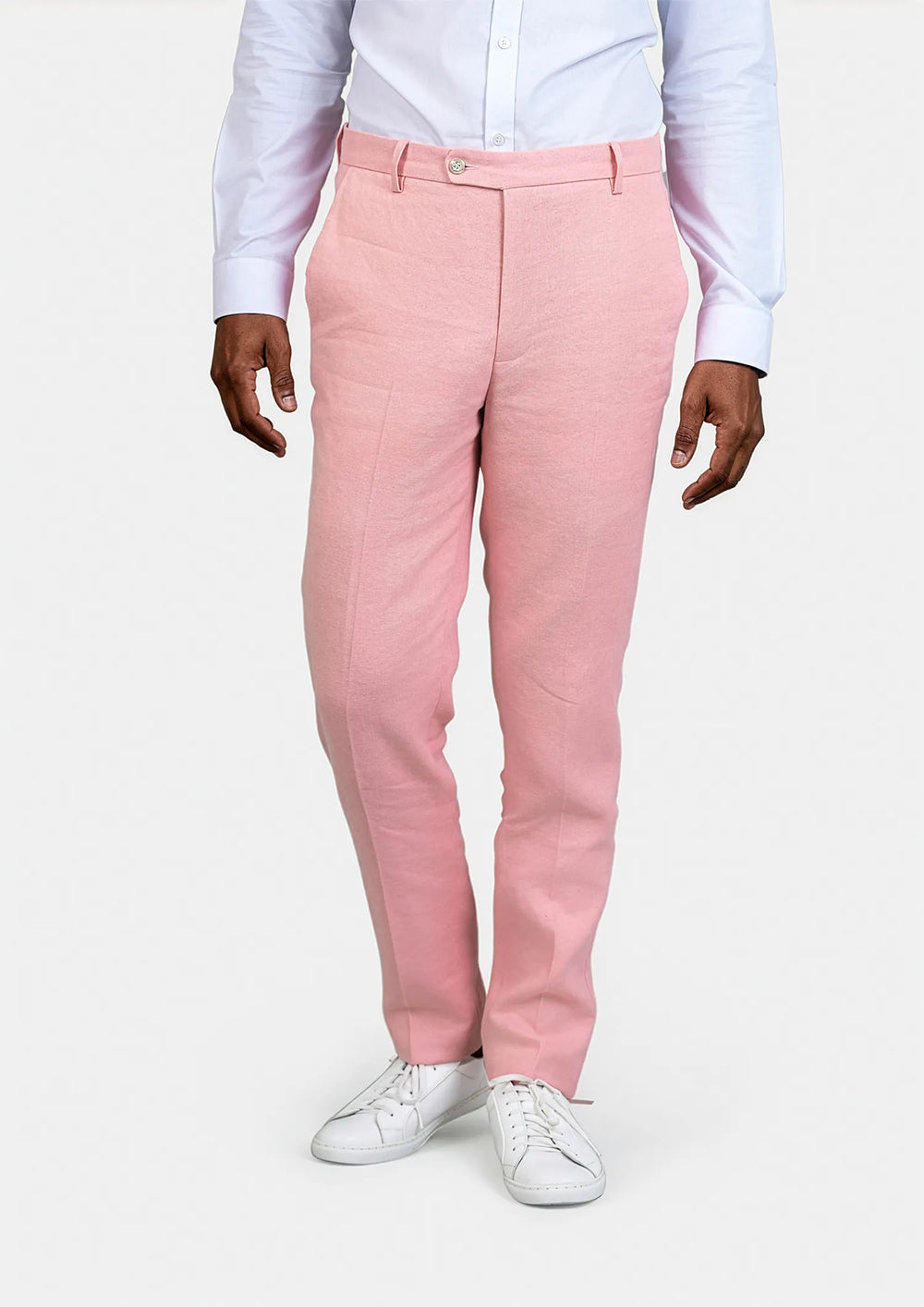 Salmon Linen Pants406