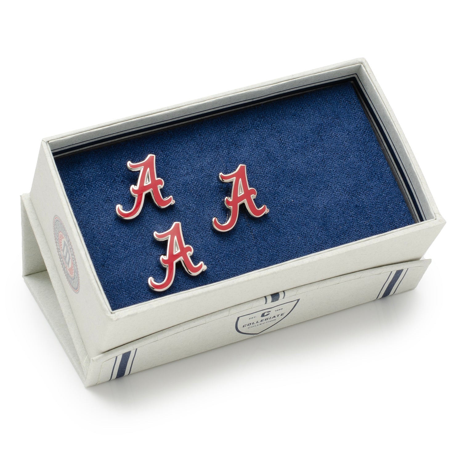 NCAA University of Alabama Cufflinks and Lapel Pin Gift Set — close-up detail118
