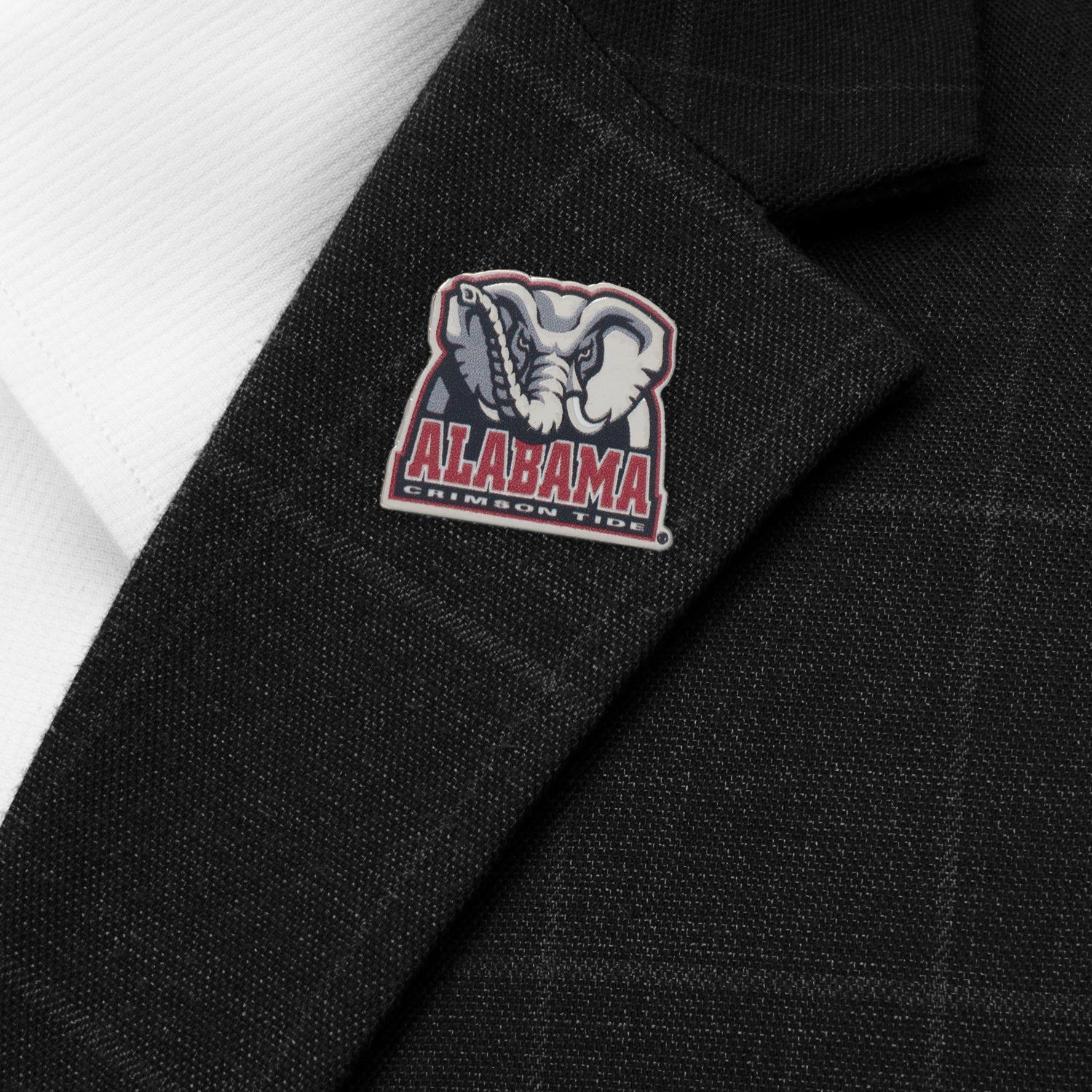 NCAA Alabama University Elephant Mascot Lapel Pin — close-up detail892