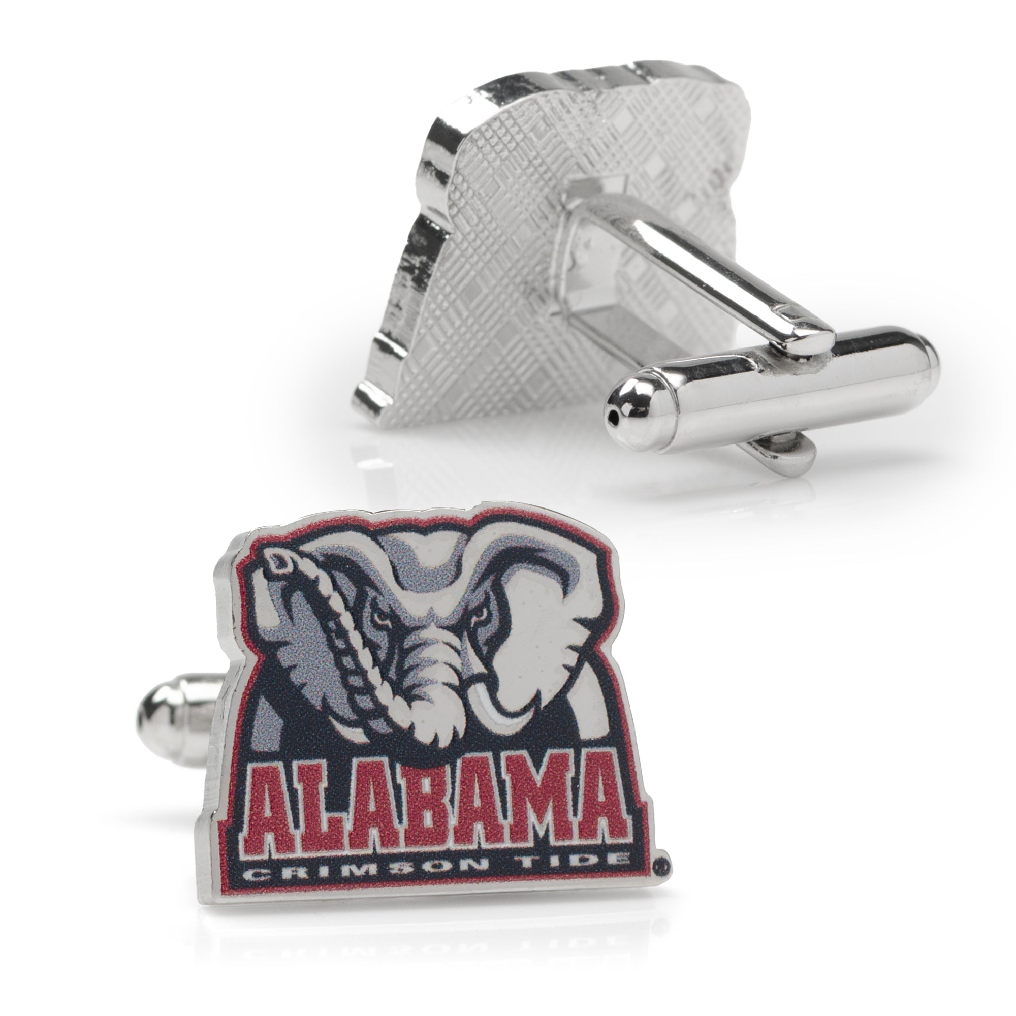 NCAA Alabama University Elephant Mascot Cufflinks — on a shirt cuff220