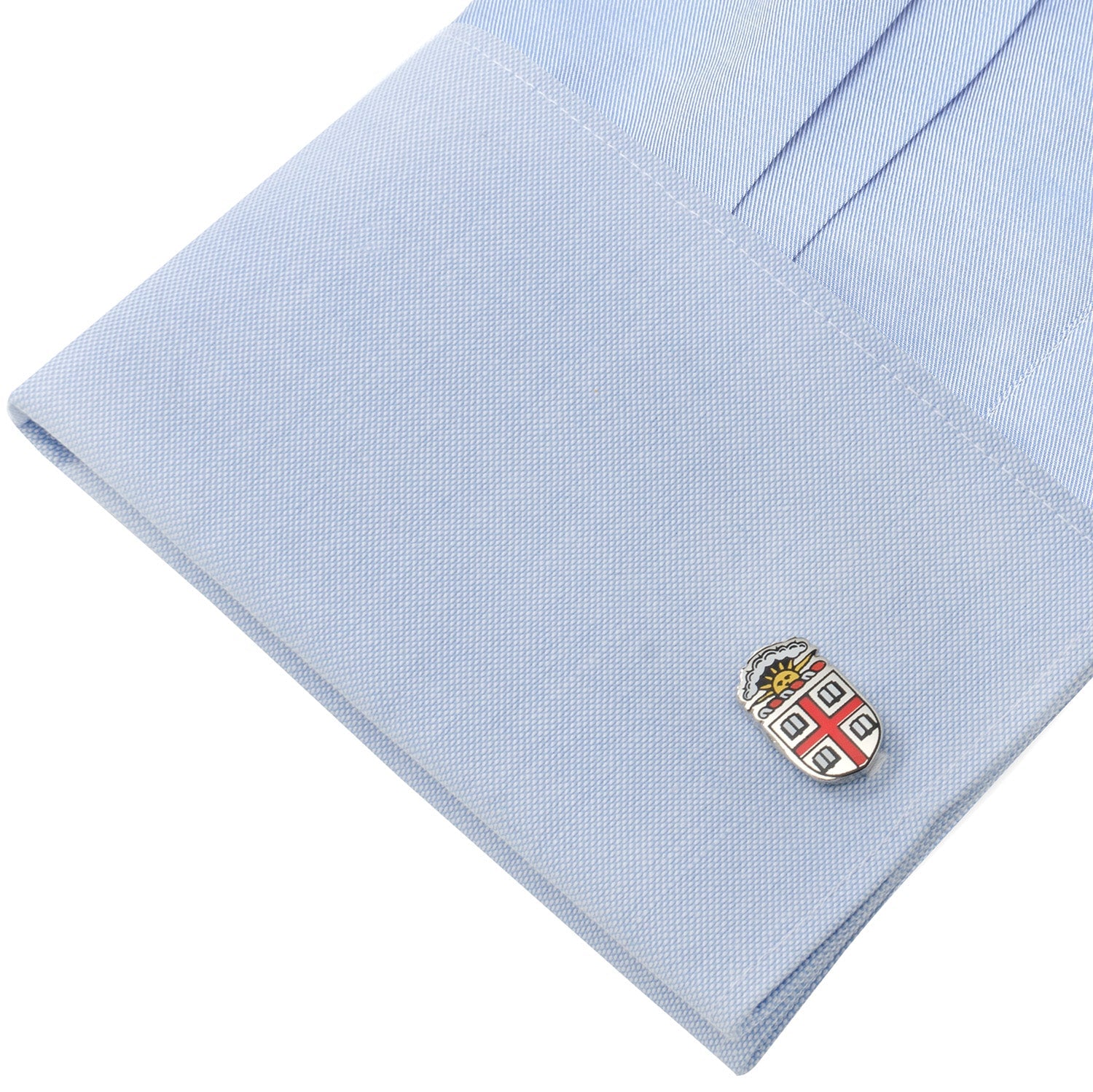 NCAA Brown University Cufflinks — on a shirt cuff465