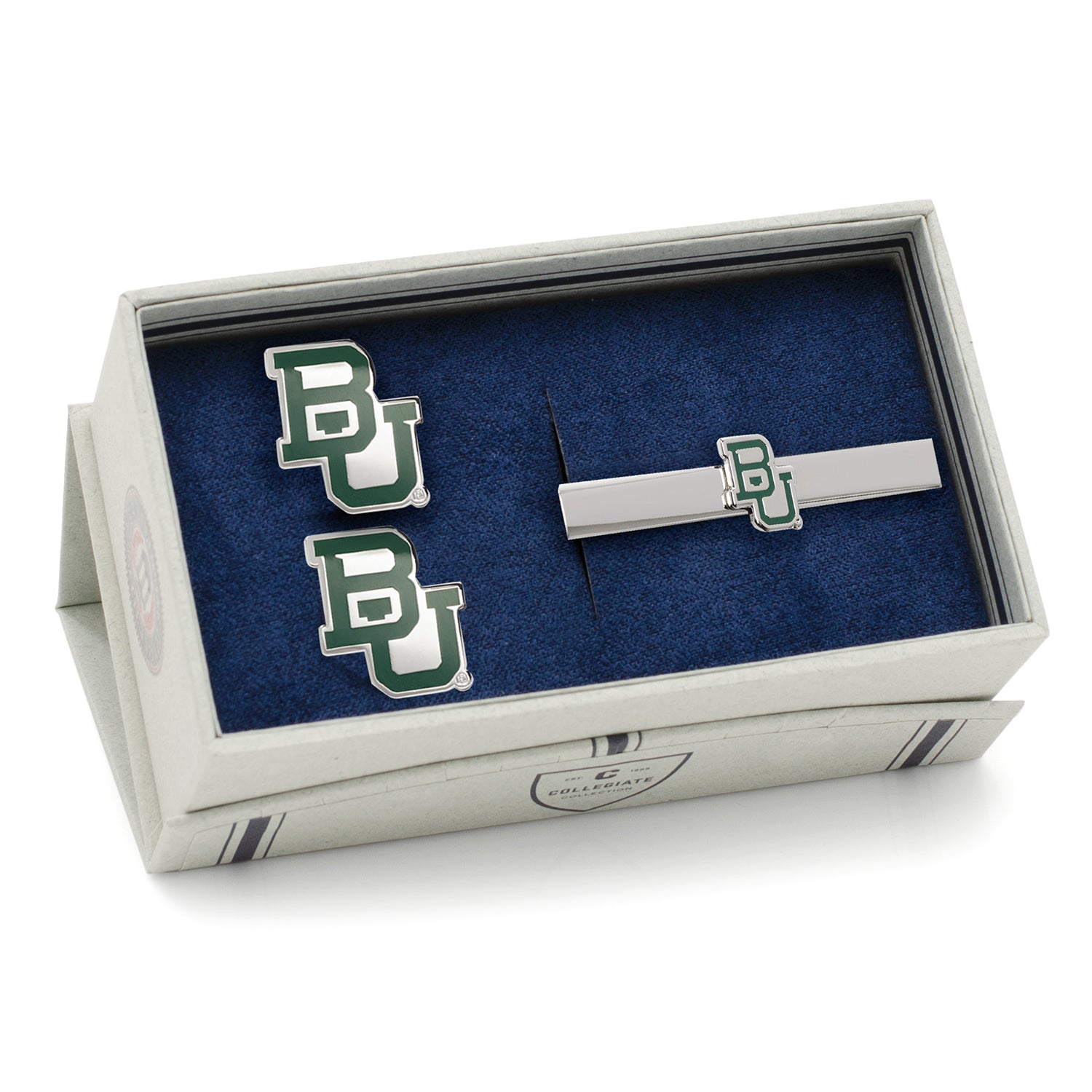 NCAA Baylor Bears Cufflinks &amp; Tie Clip Gift Set — close-up detail134