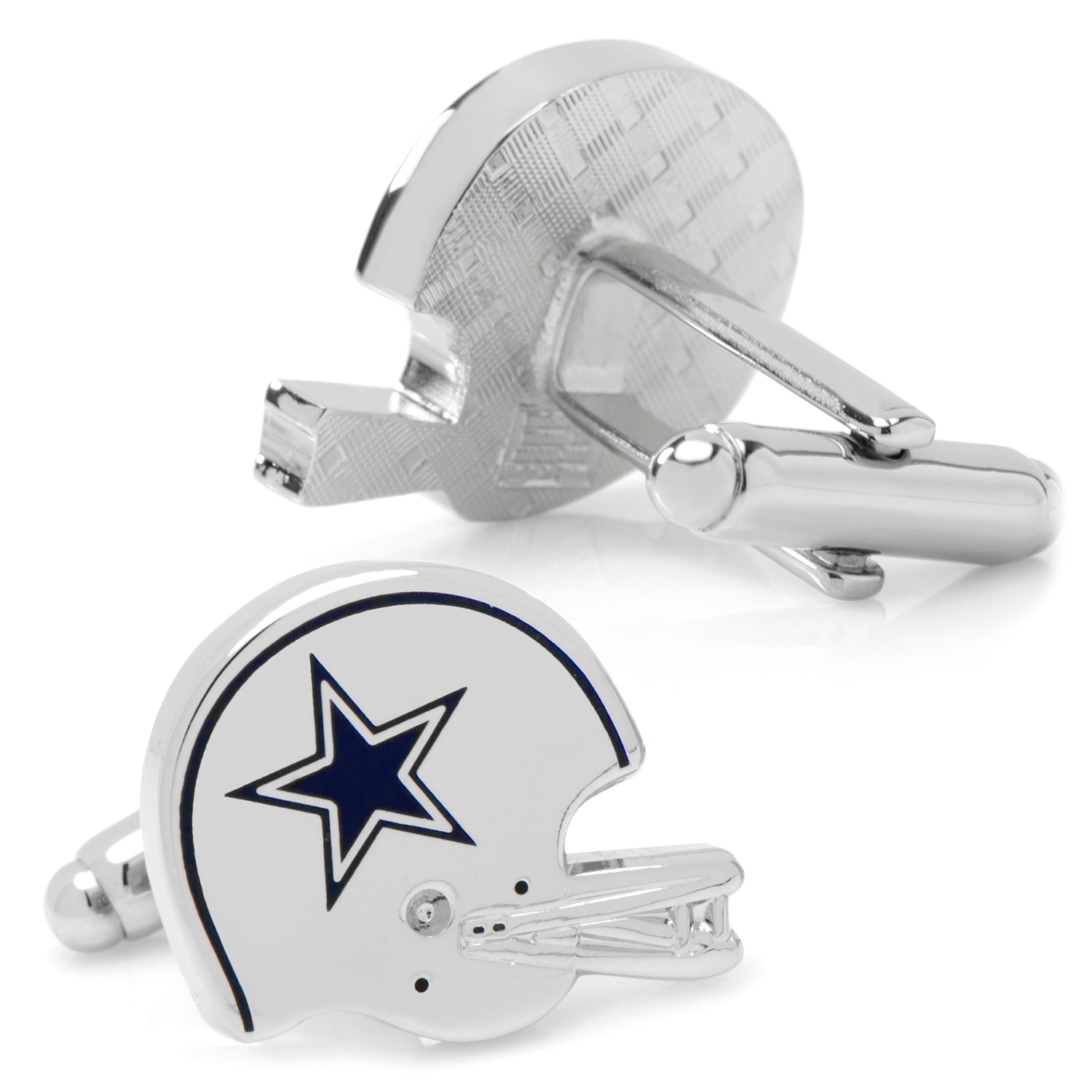 NFL Dallas Cowboys Throwback Helmet Cufflinks — close-up detail702
