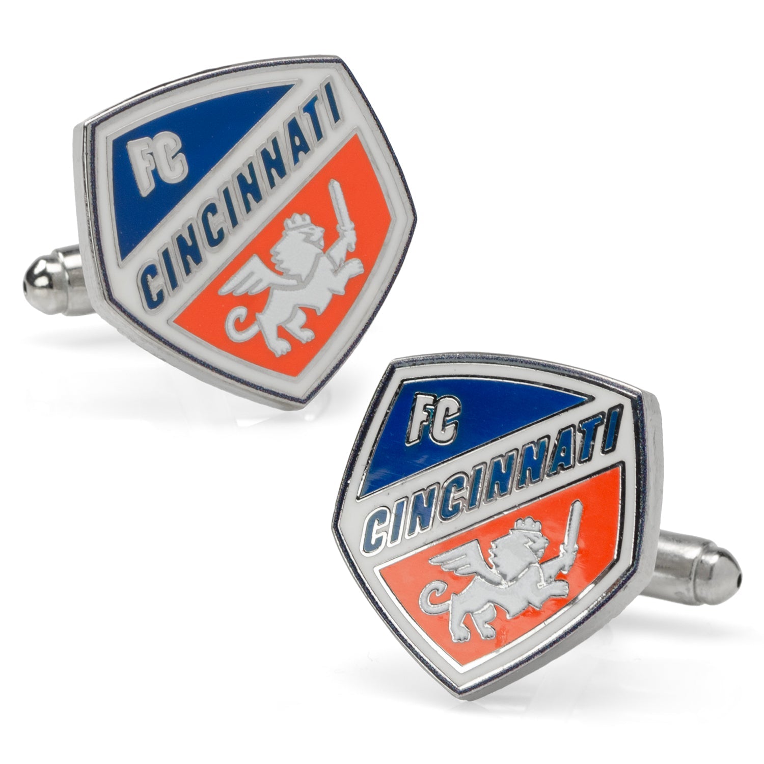 MLS FC Cincinnati Cufflinks and Lapel Pin Gift Set — close-up detail786