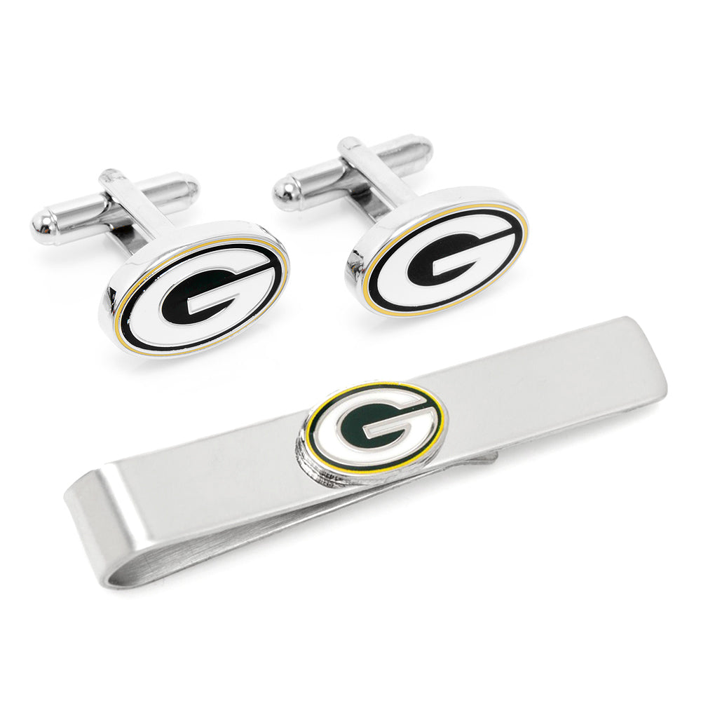NFL Green Bay Packers Cufflinks and Tie Bar Gift Set850