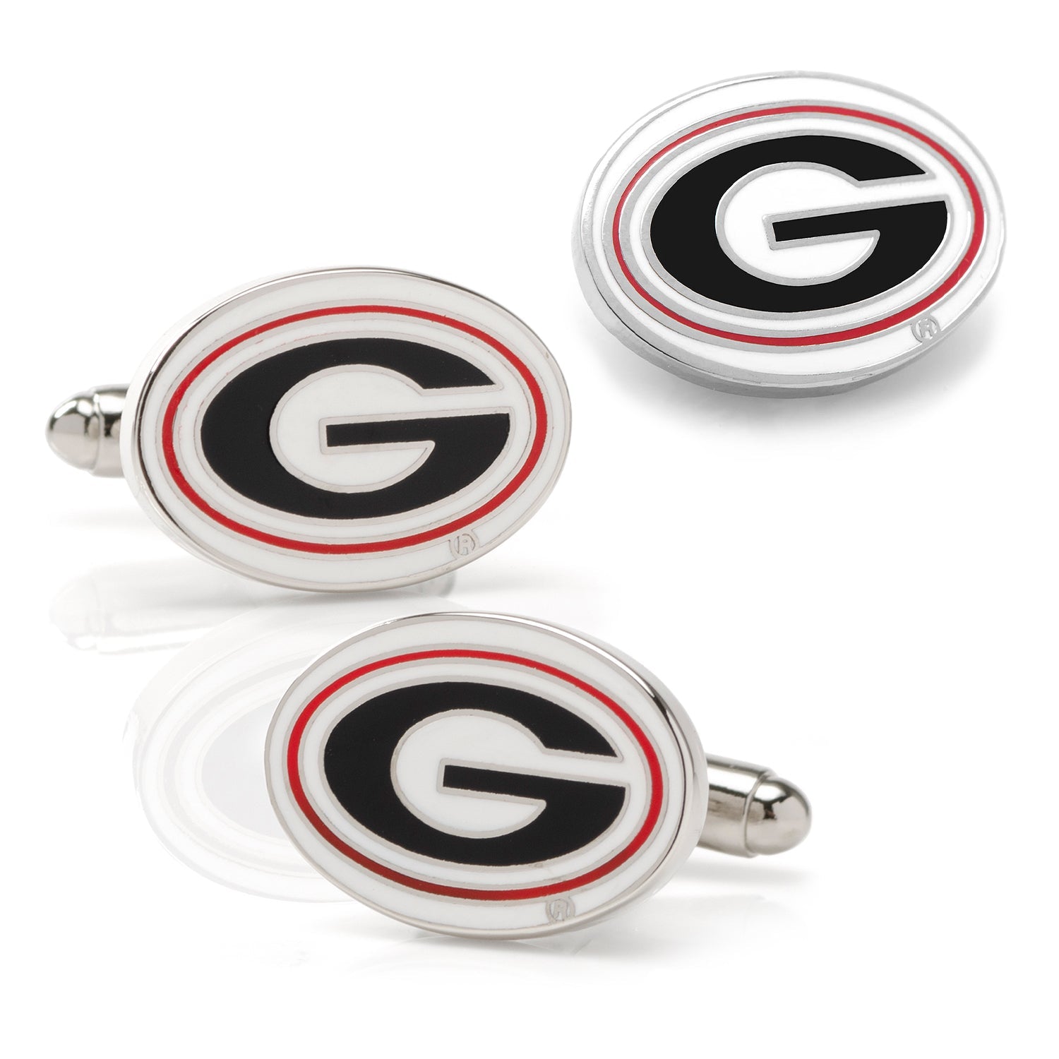 NCAA University of Georgia Bulldog Cufflinks and Lapel Pin Gift Set335