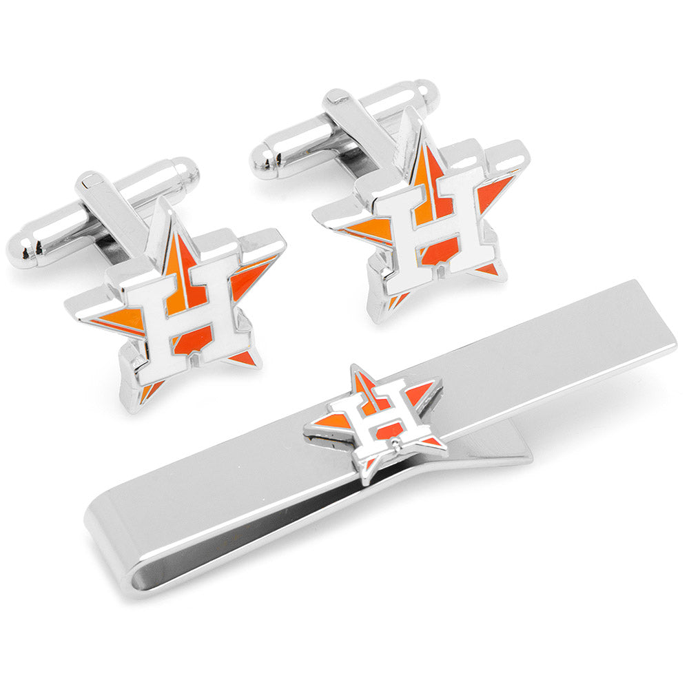 MLB Houston Astros Cufflinks and Tie Bar Gift Set844