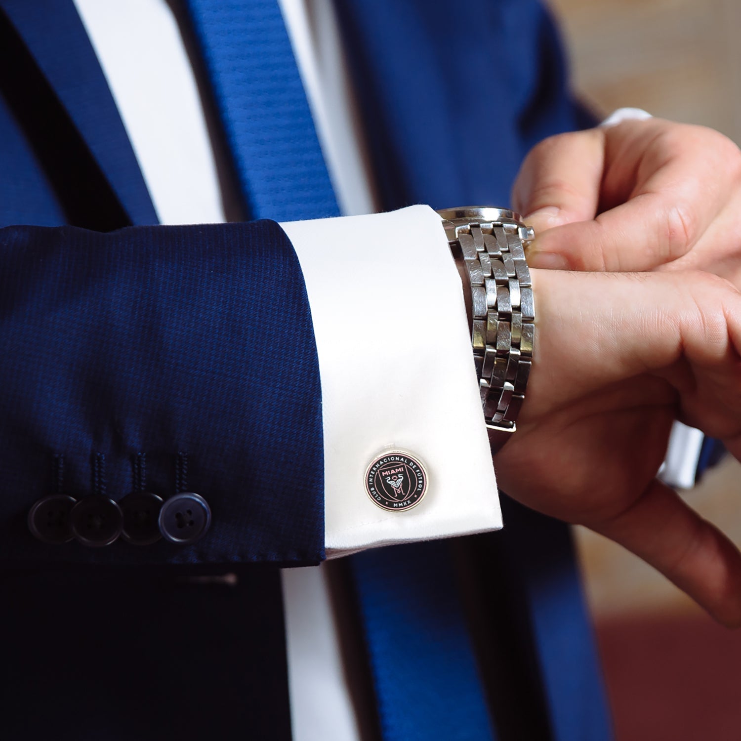 MLS Inter Miami Cufflinks and Lapel Pin Gift Set — view 6986