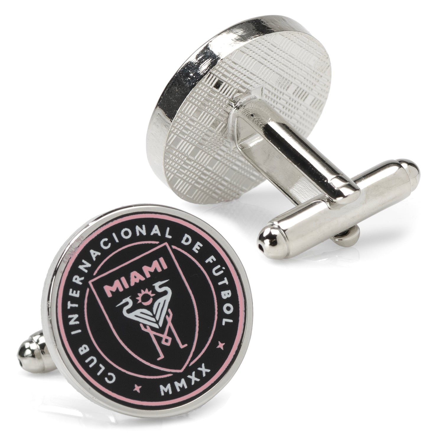 MLS Inter Miami CF Cufflinks — on a shirt cuff201