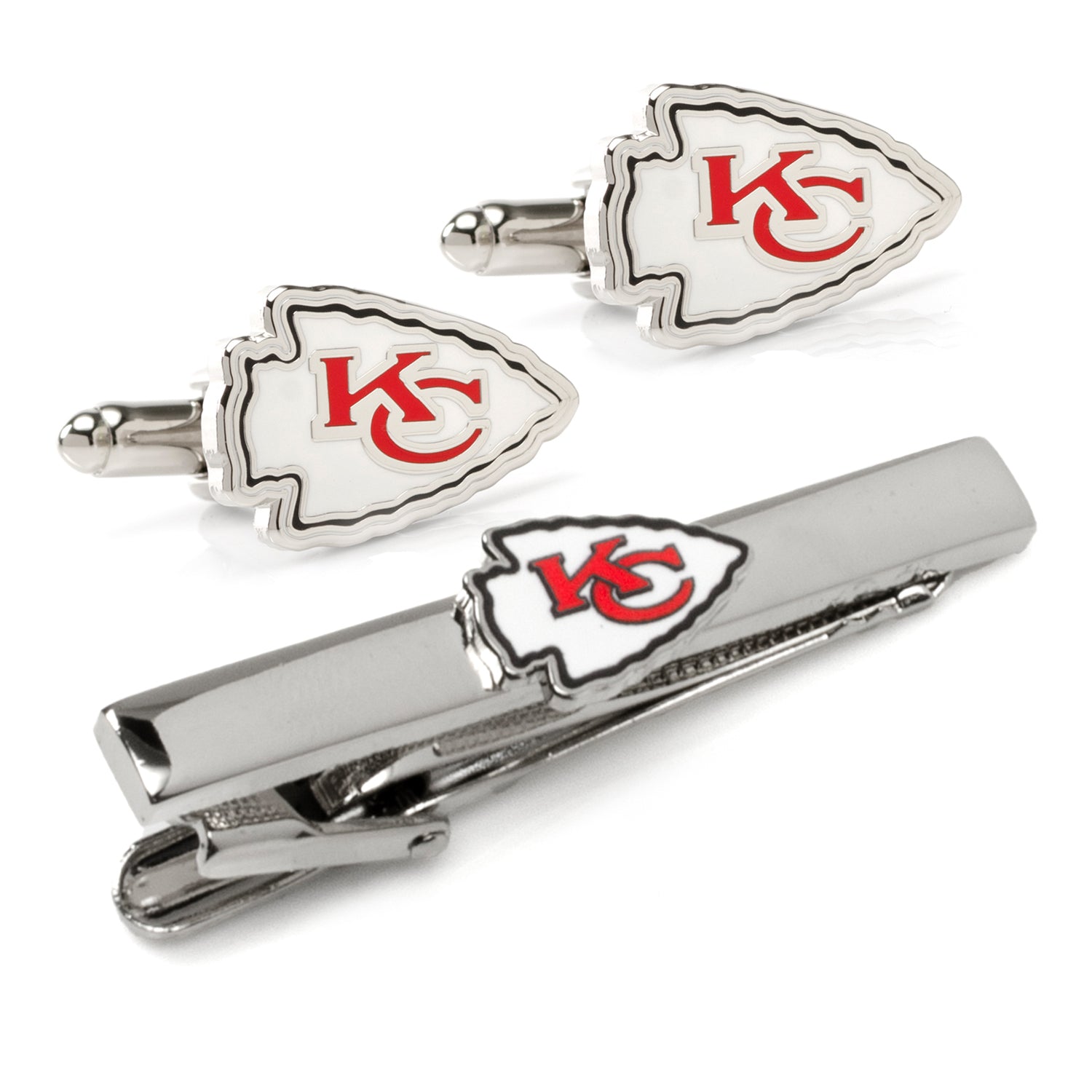 NFL Kansas City Chiefs Cufflinks and Tie Clip Gift Set988