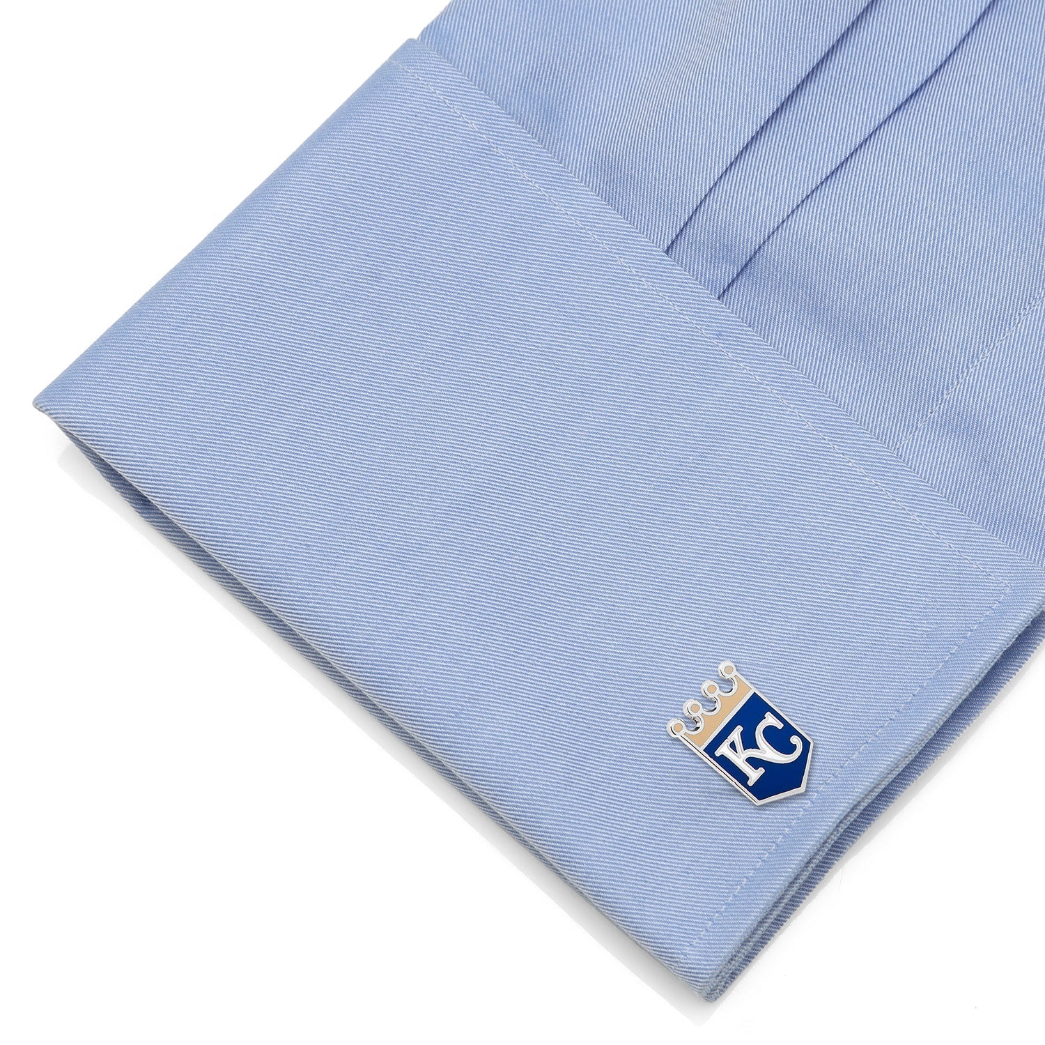 MLB Kansas City Royals Cufflinks — on a shirt cuff405
