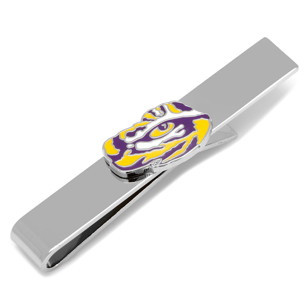 NCAA LSU Tiger's Eye Cufflinks and Tie Bar Gift Set — view 687