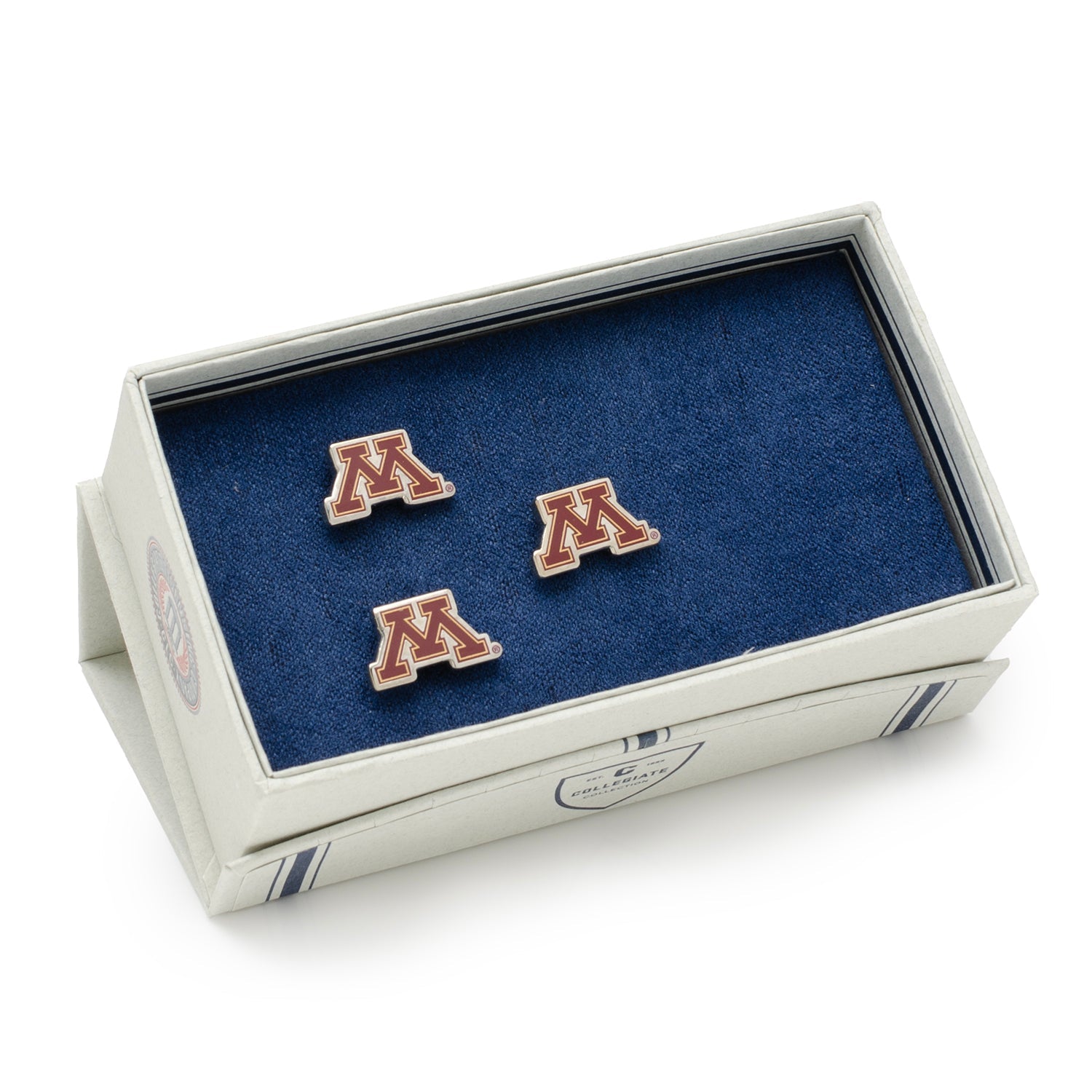 NCAA Minnesota Gophers Cufflinks and Lapel Pin Gift Set — close-up detail938