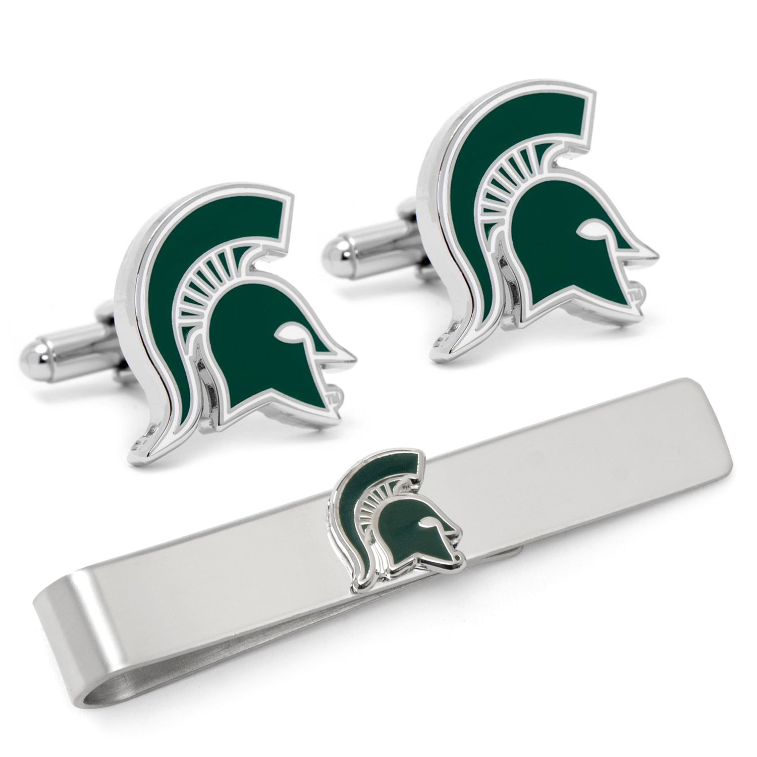 NCAA Michigan State Spartans Cufflinks and Tie Bar Gift Set868