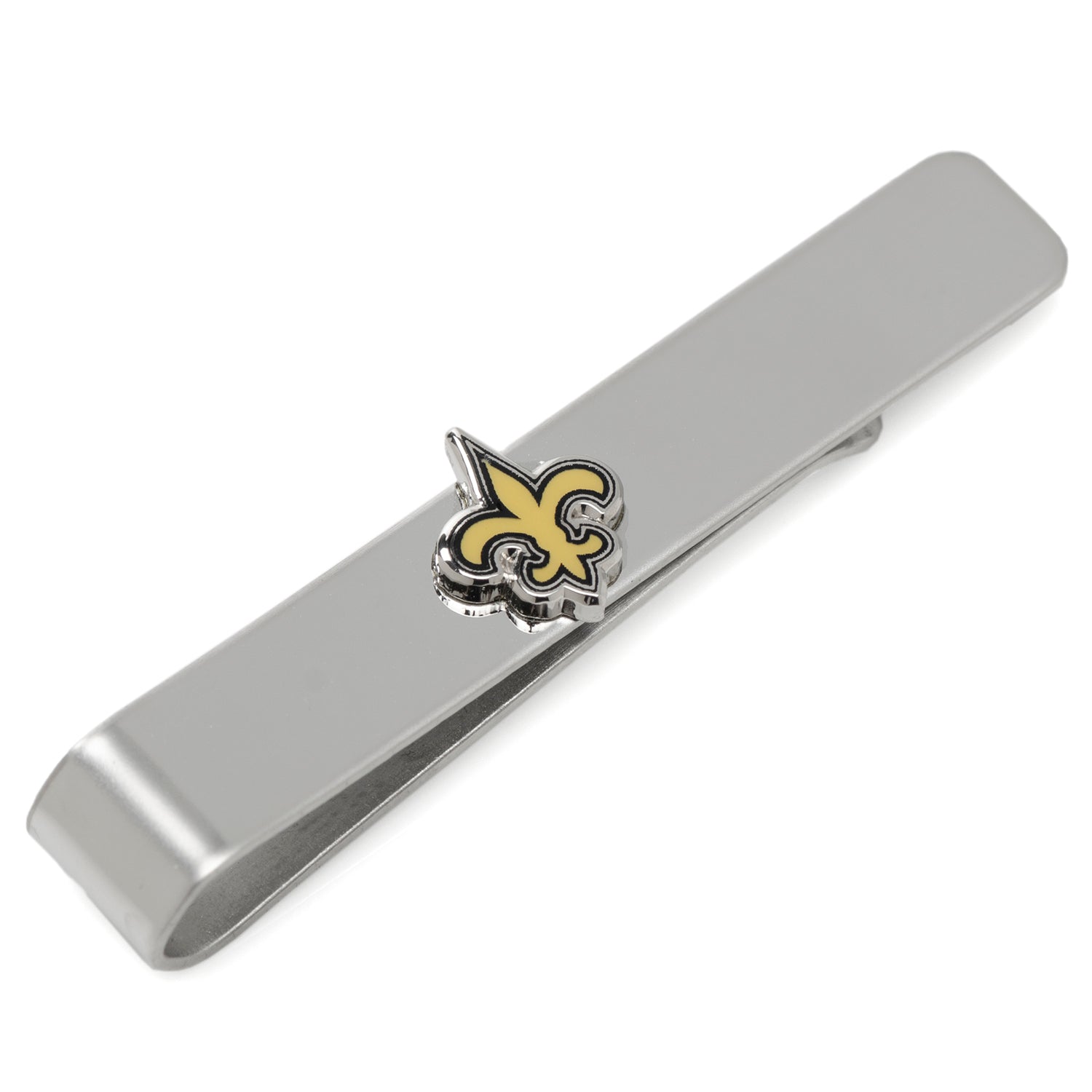 NFL New Orleans Saints Cufflinks and Tie Bar Gift Set — on a shirt cuff64