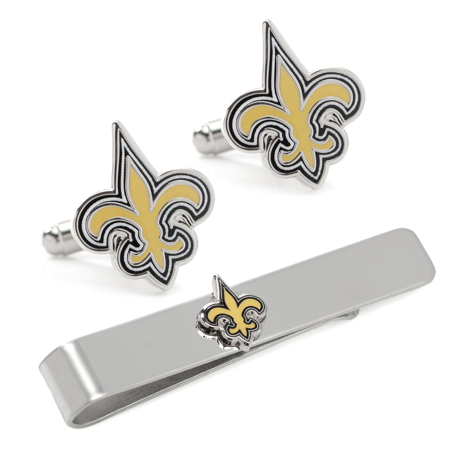 NFL New Orleans Saints Cufflinks and Tie Bar Gift Set681