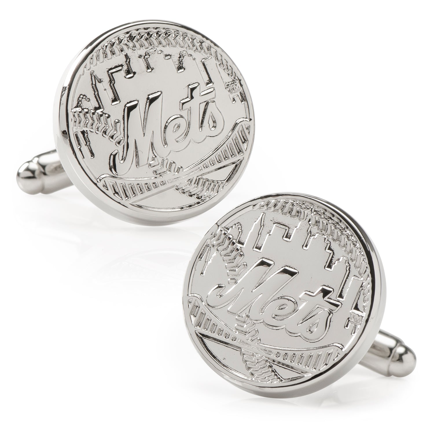 MLB New York Mets Silver Edition Cufflinks750