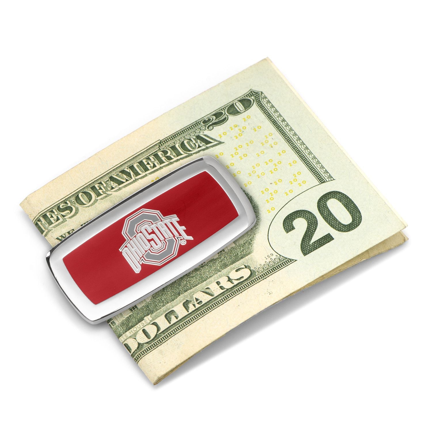 NCAA Ohio State Buckeyes Cushion Money Clip — close-up detail976