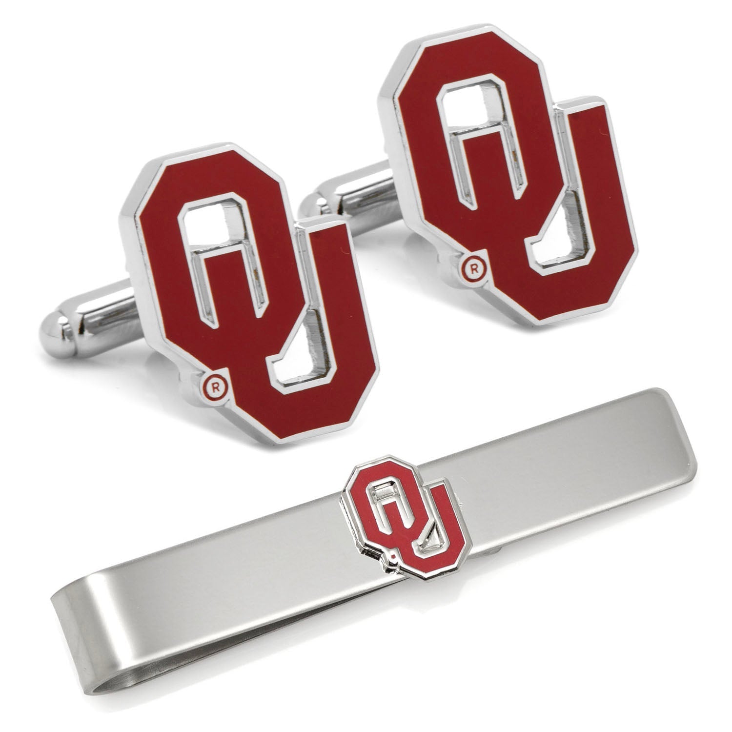 NCAA University of Oklahoma Cufflinks and Tie Bar Gift Set452