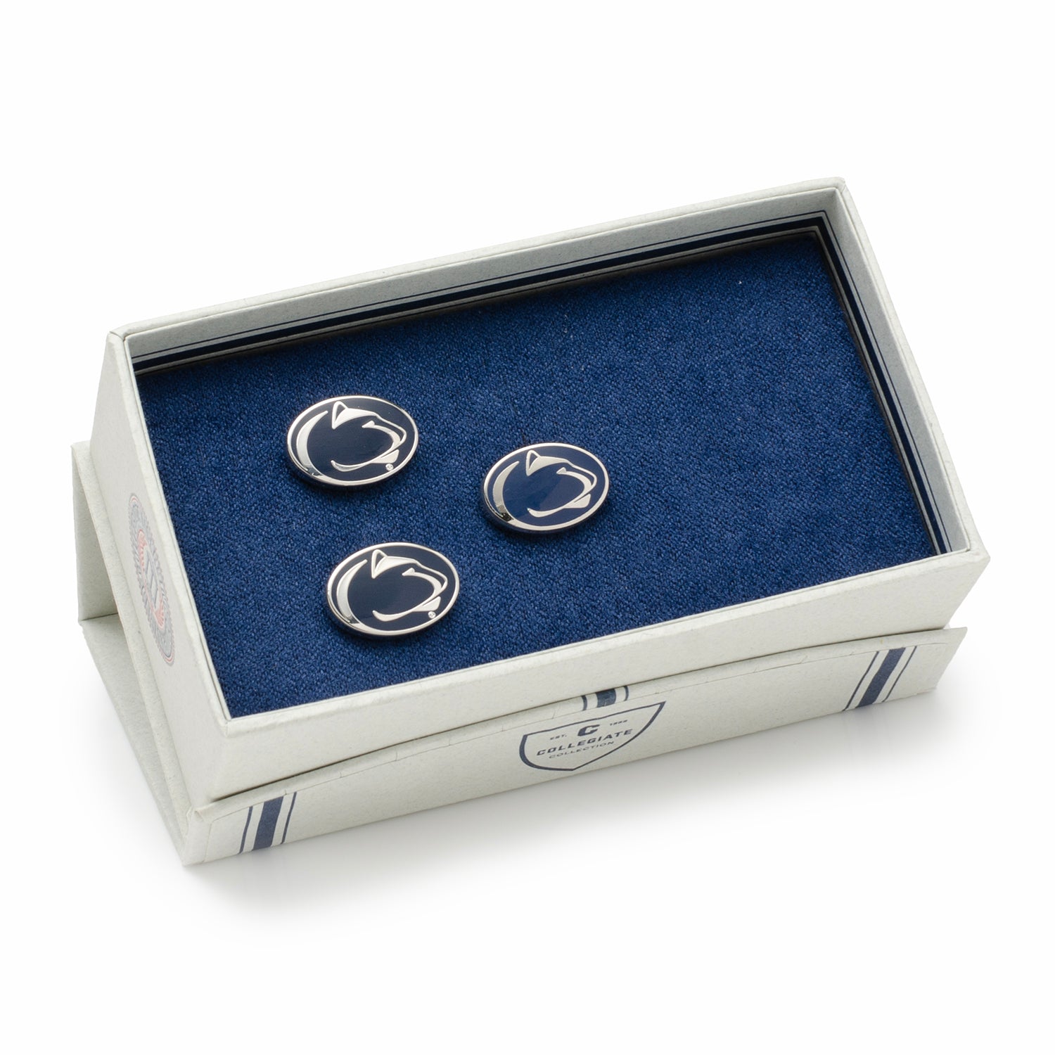 NCAA Penn State University Nittany Cufflinks and Lapel Pin Gift Set — close-up detail16