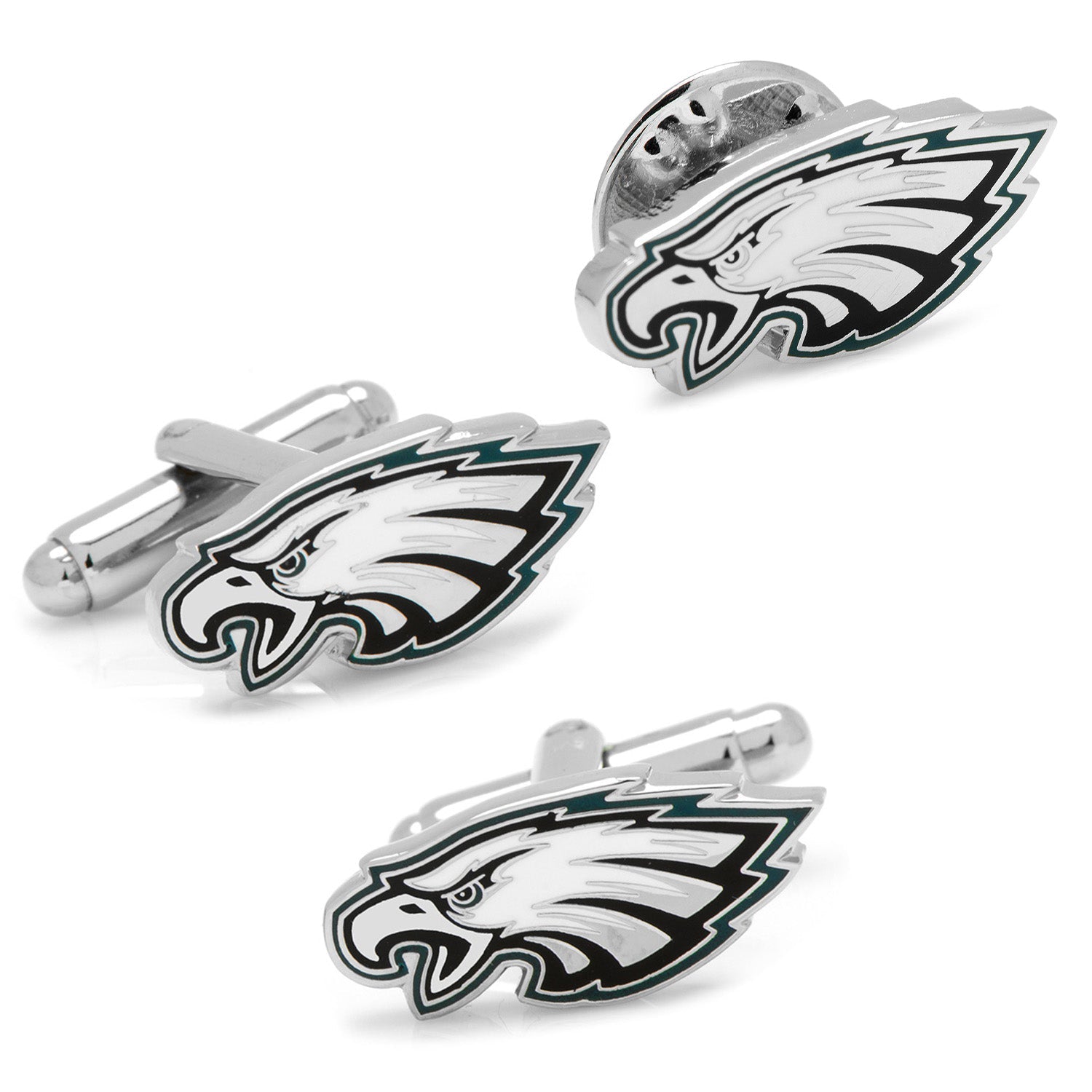NFL Philadelphia Eagles Cufflinks and Lapel Pin Gift Set385
