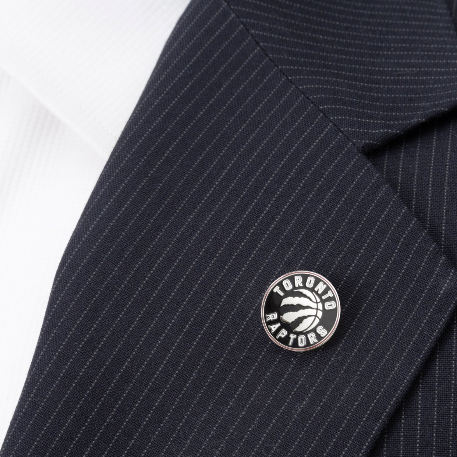 NBA Toronto Raptors Lapel Pin — on a shirt cuff768