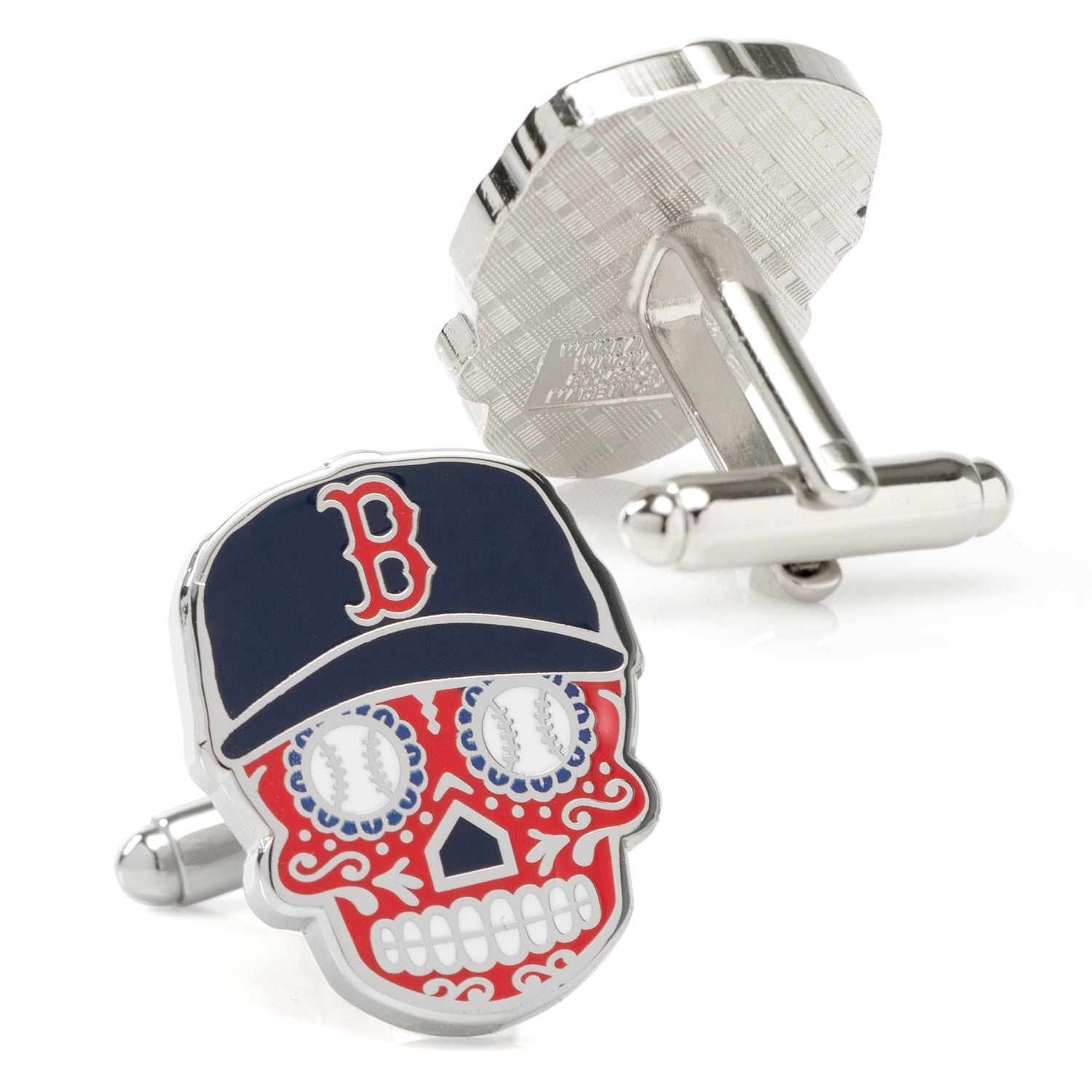 MLB Boston Red Sox Sugar Skull Cufflinks — close-up detail301