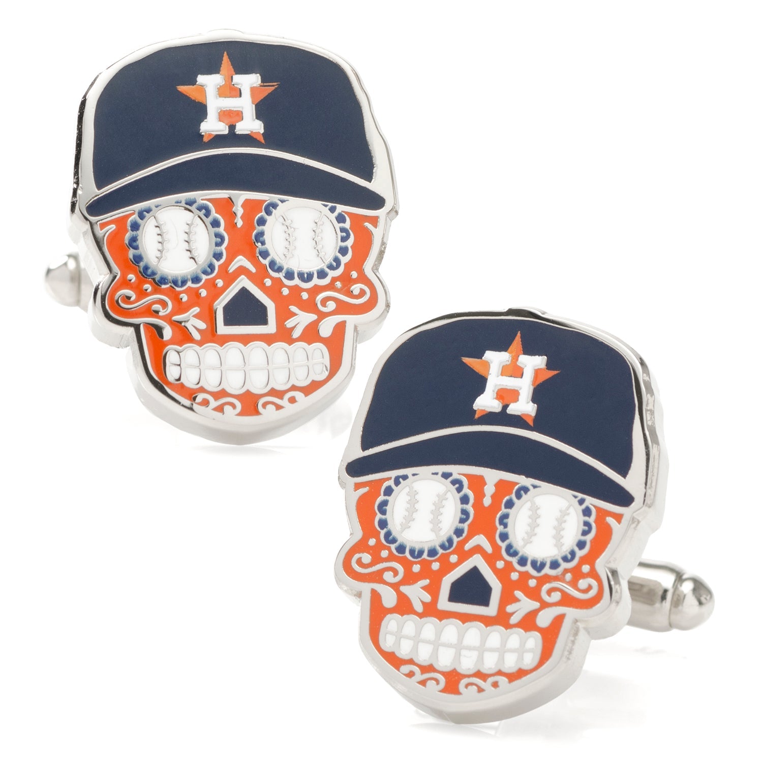 Houston Astros Sugar Skull Cufflinks & Lapel Pin Gift Set — view 7565