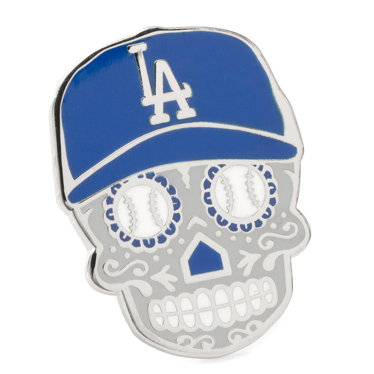 MLB LA Dodgers Sugar Skull Cufflinks & Lapel Pin Gift Set — view 6911