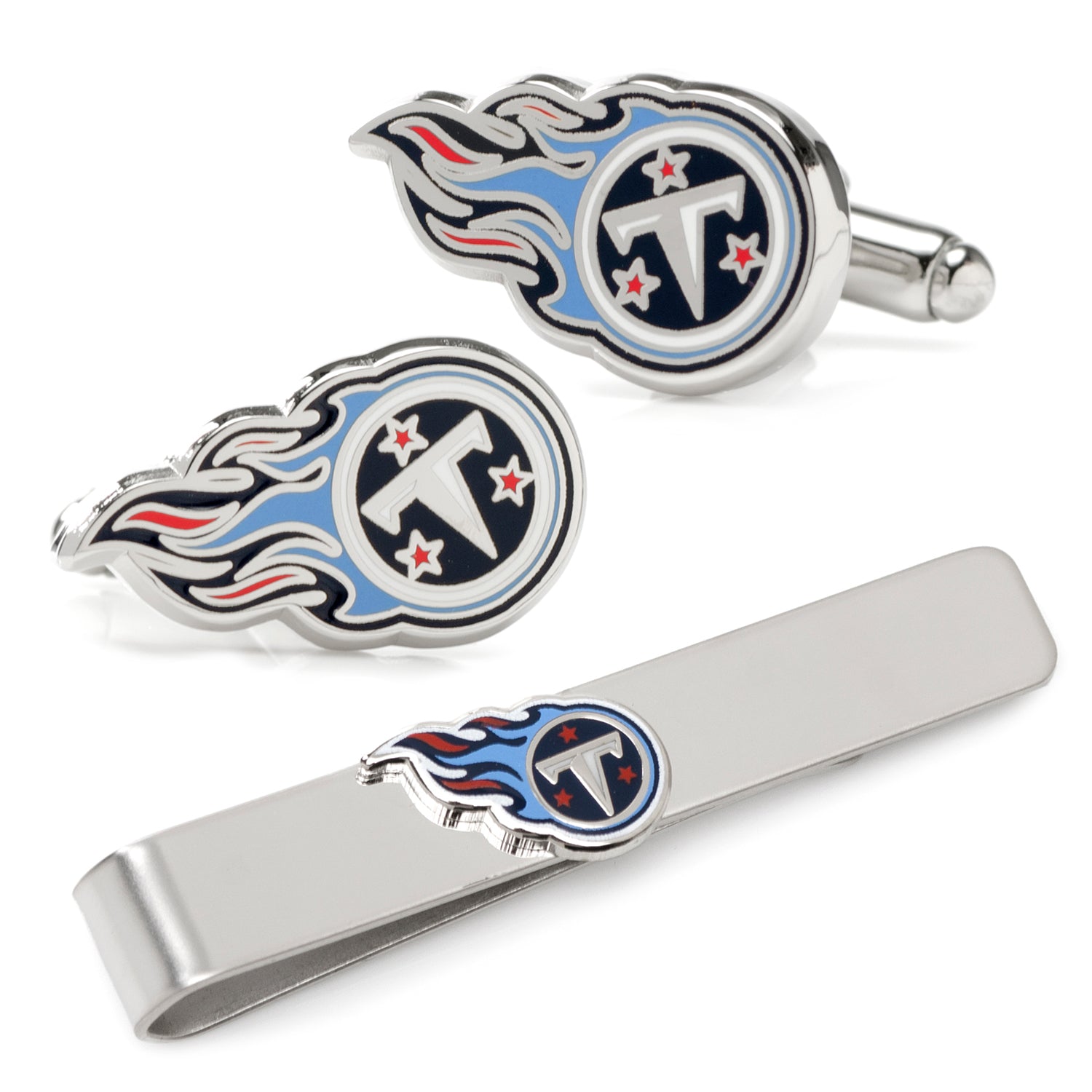 NFL Tennessee Titans Cufflinks and Tie Bar Gift Set617