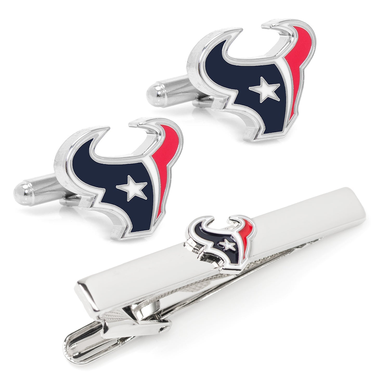 NFL Houston Texans Cufflinks and Tie Clip Gift Set549