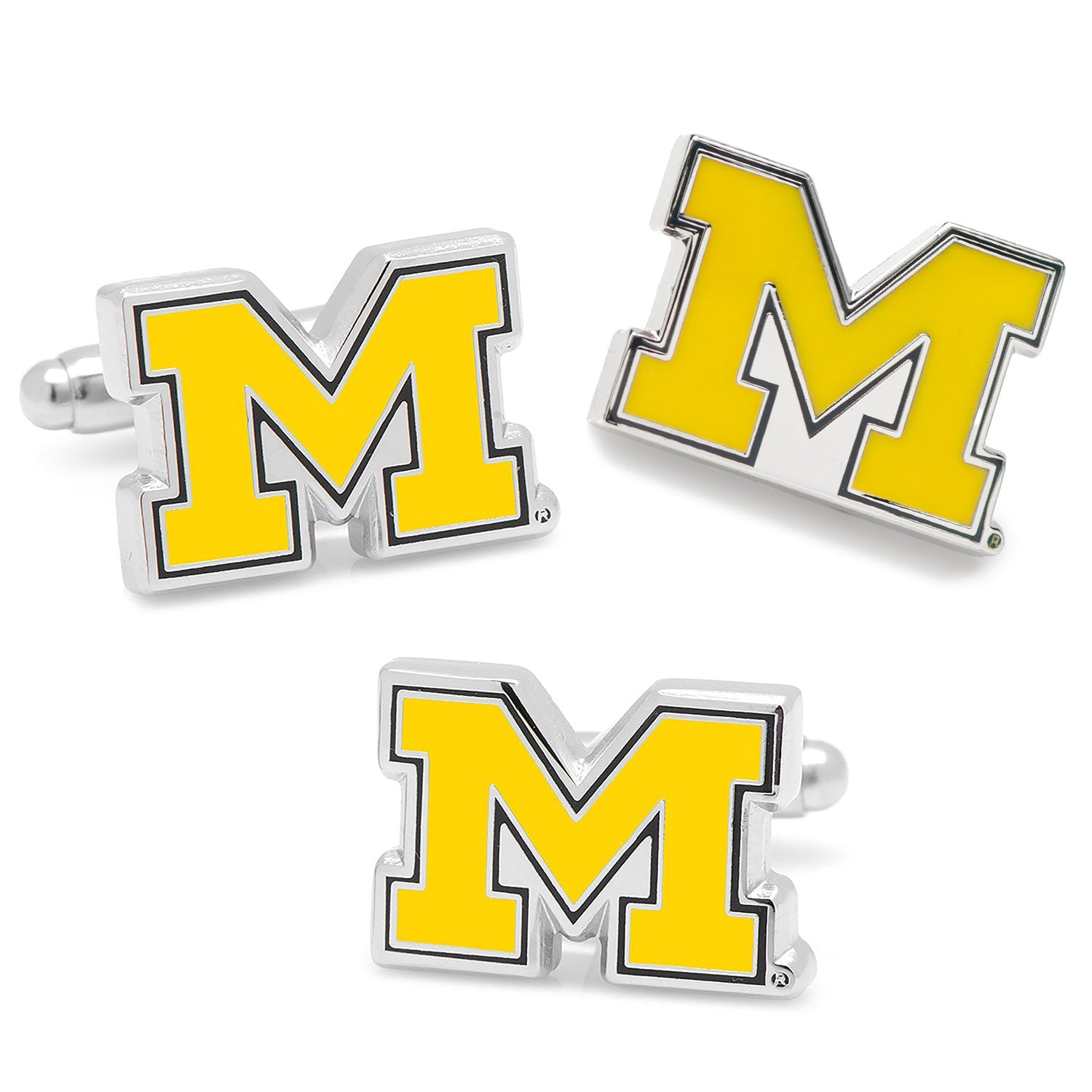 NCAA University of Michigan Wolverine Cufflinks and Lapel Pin Gift Set628