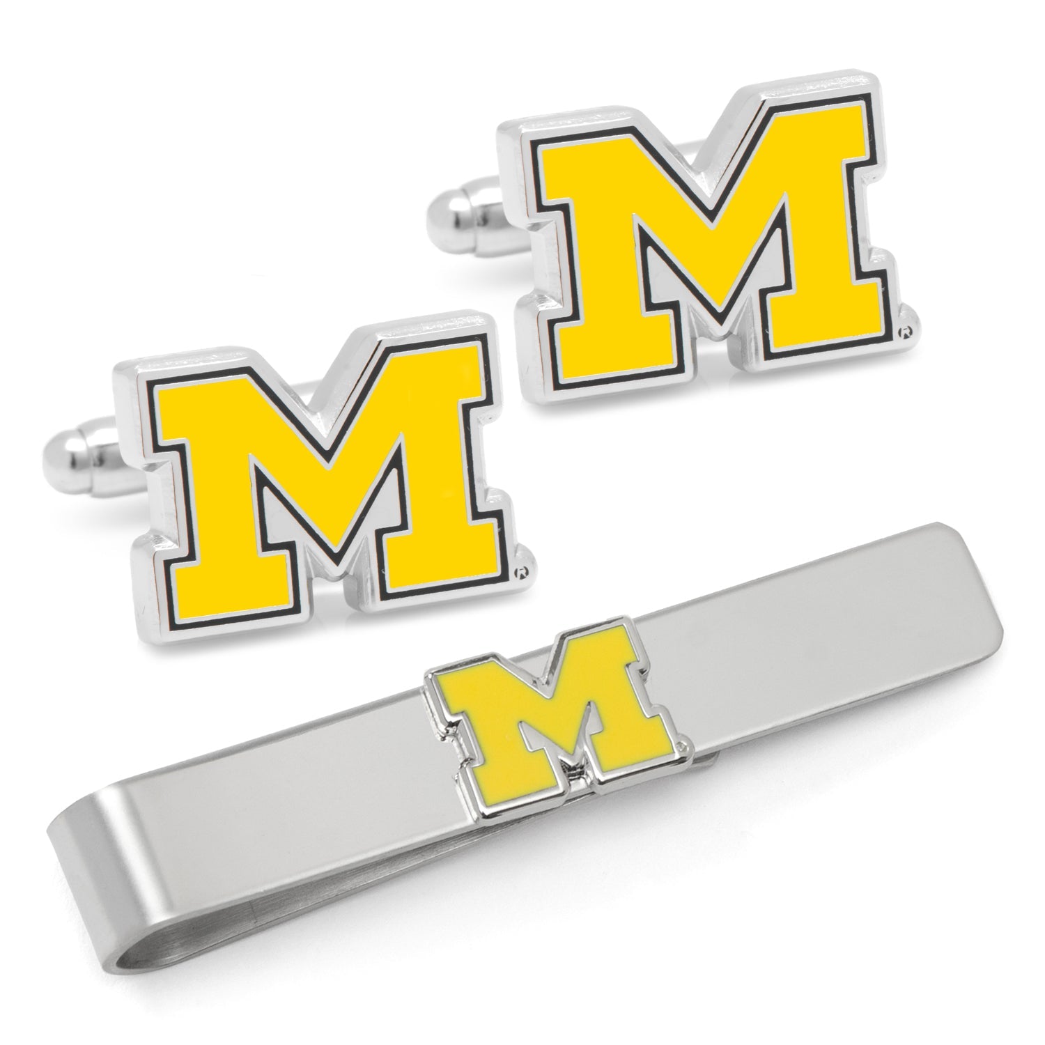 NCAA University of Michigan Cufflinks and Tie Bar Gift Set211