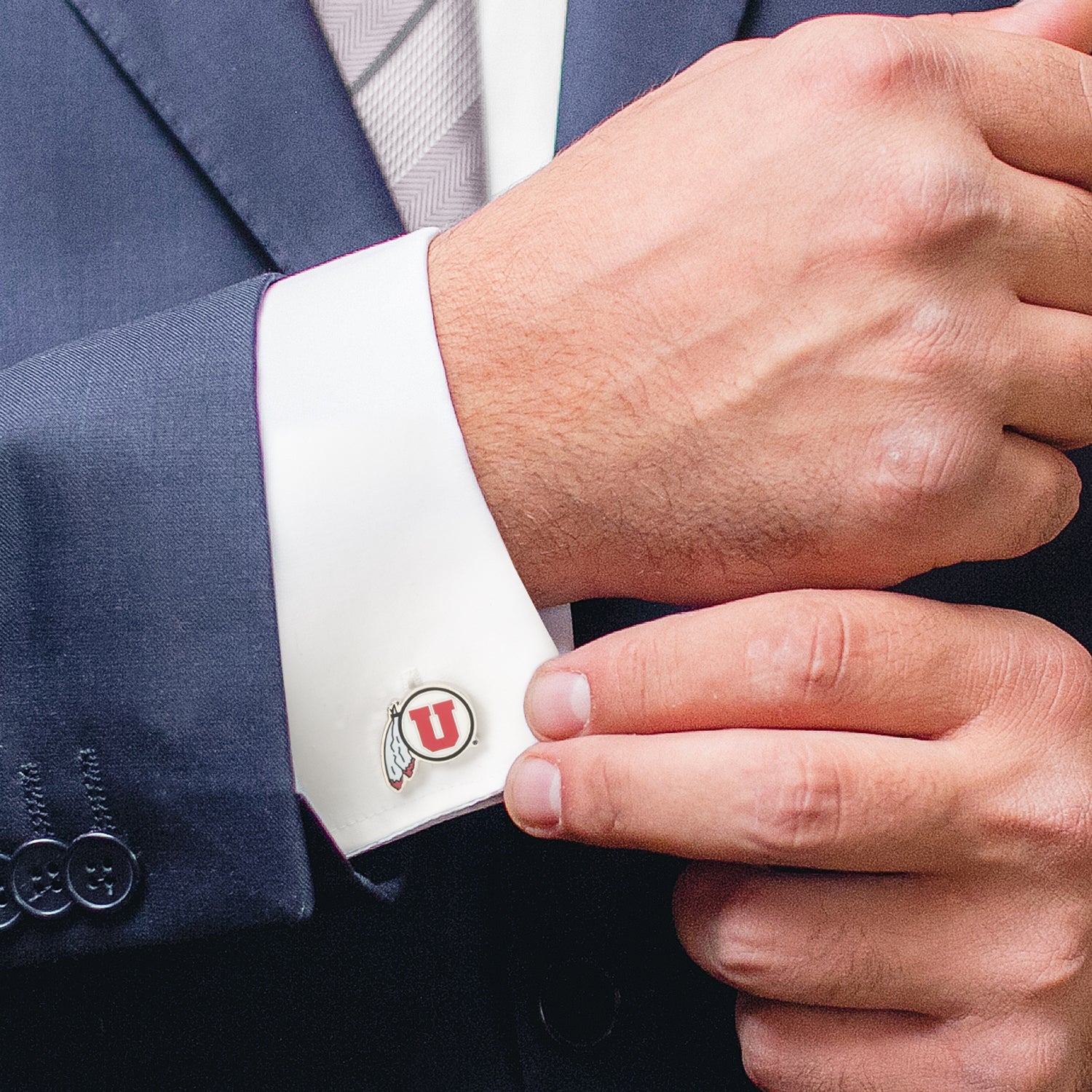 NCAA University of Utah Utes Cufflinks — close-up detail195