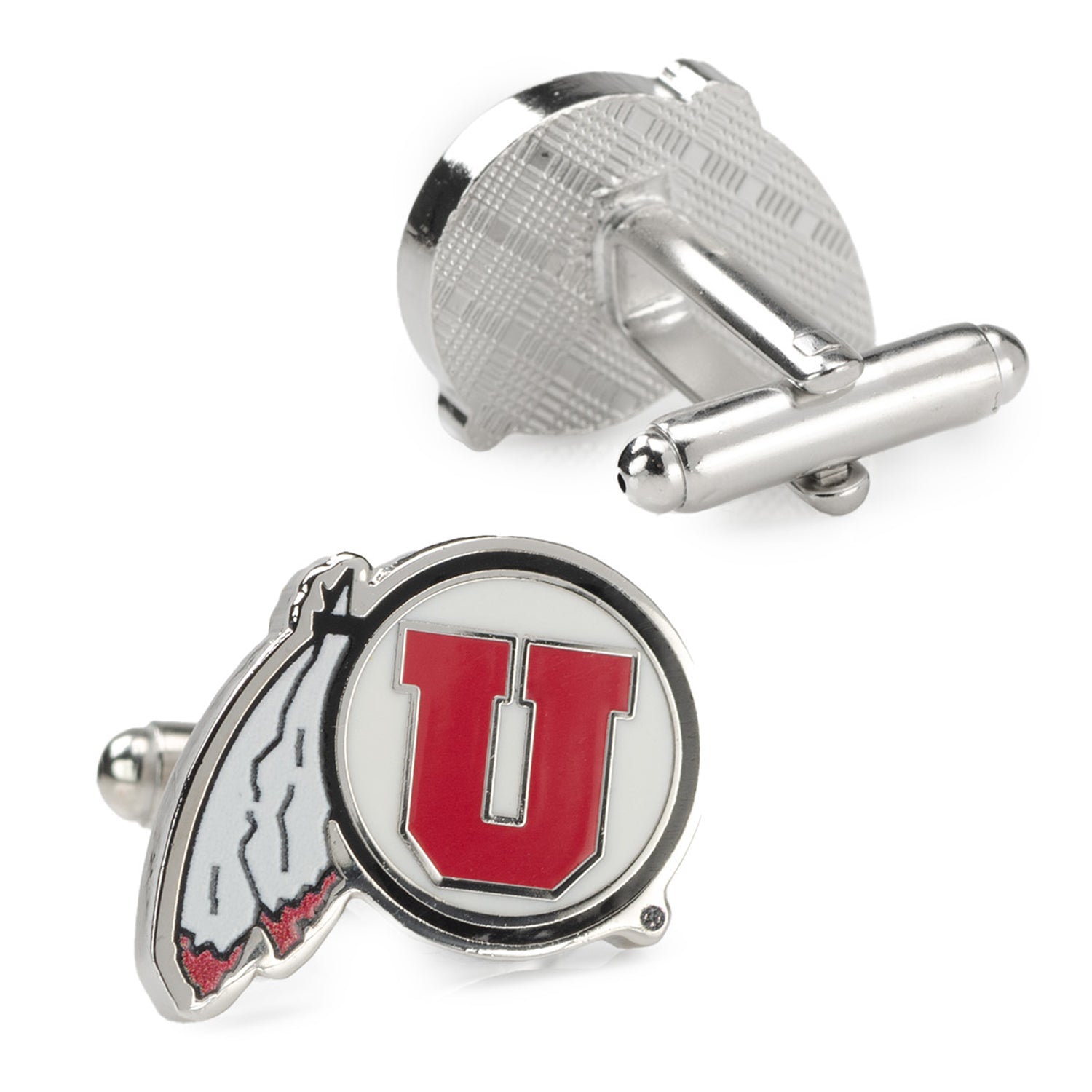 NCAA University of Utah Utes Cufflinks — on a shirt cuff876