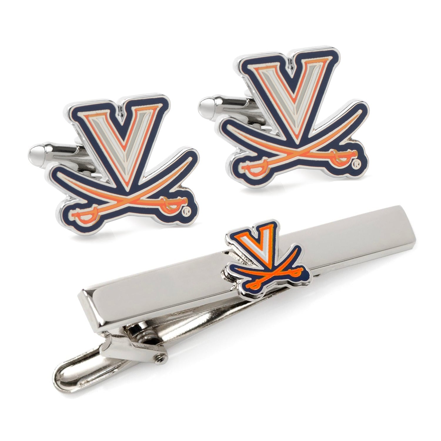 NCAA Virginia Cavaliers Cufflinks &amp; Tie Clip Gift Set343