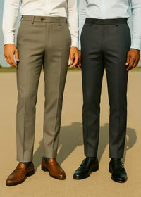 grey and charcoal pants