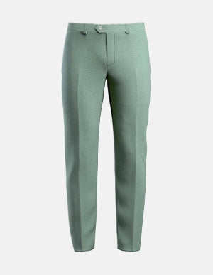 Jade Green Linen Pants - SARTORO Jade Green Linen Pants - SARTORO