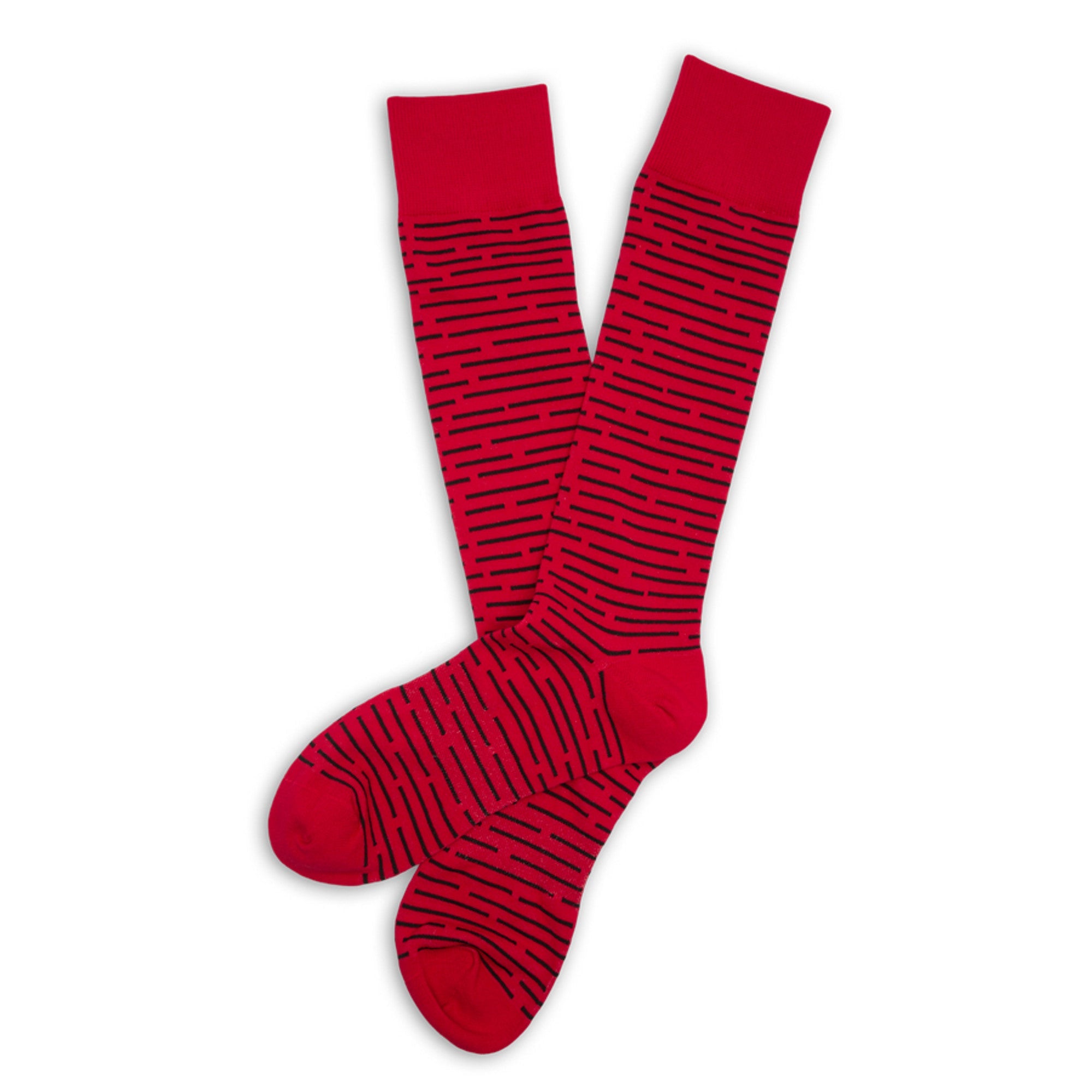 Black Broken Stripe Dress Socks556