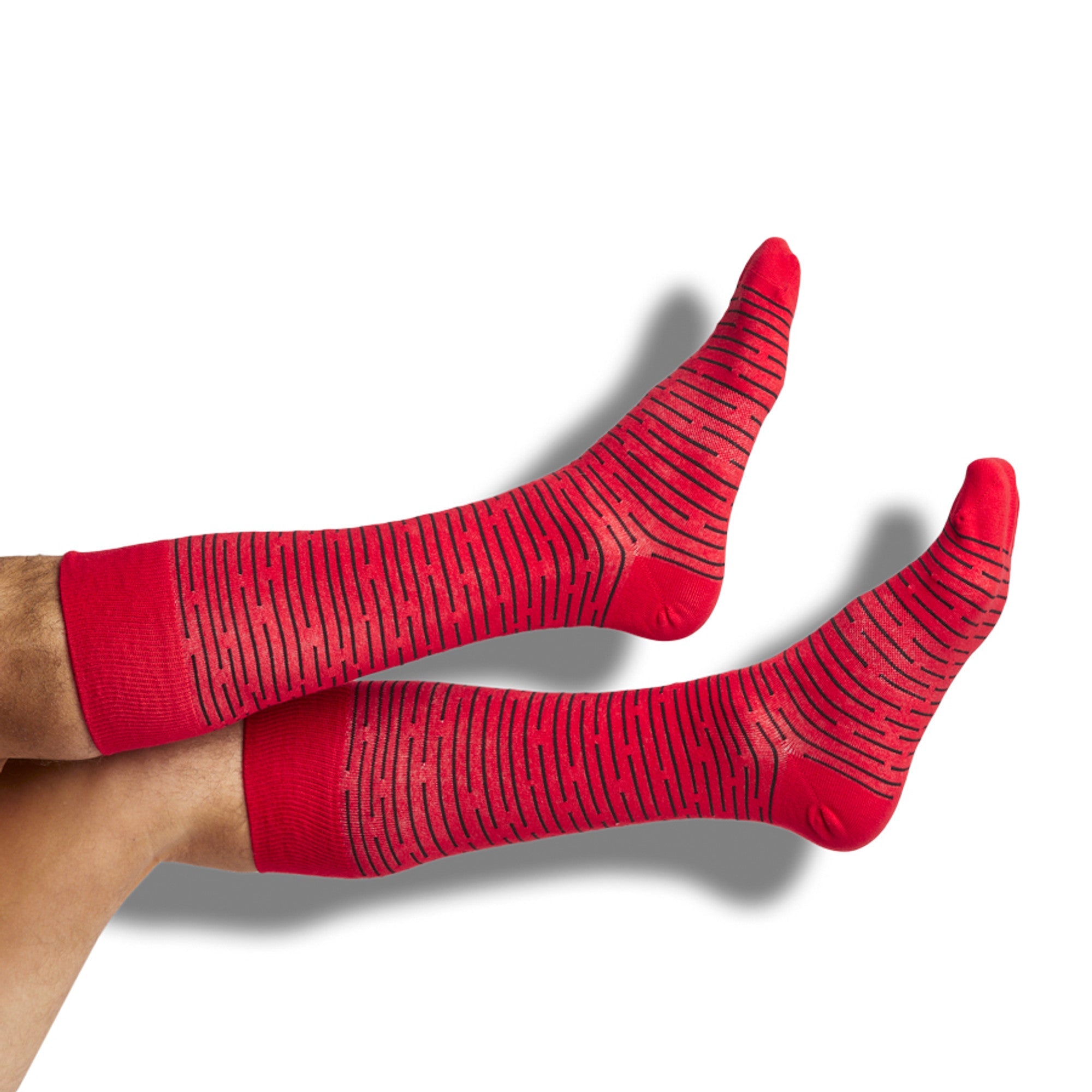  Black Broken Stripe Dress Socks658