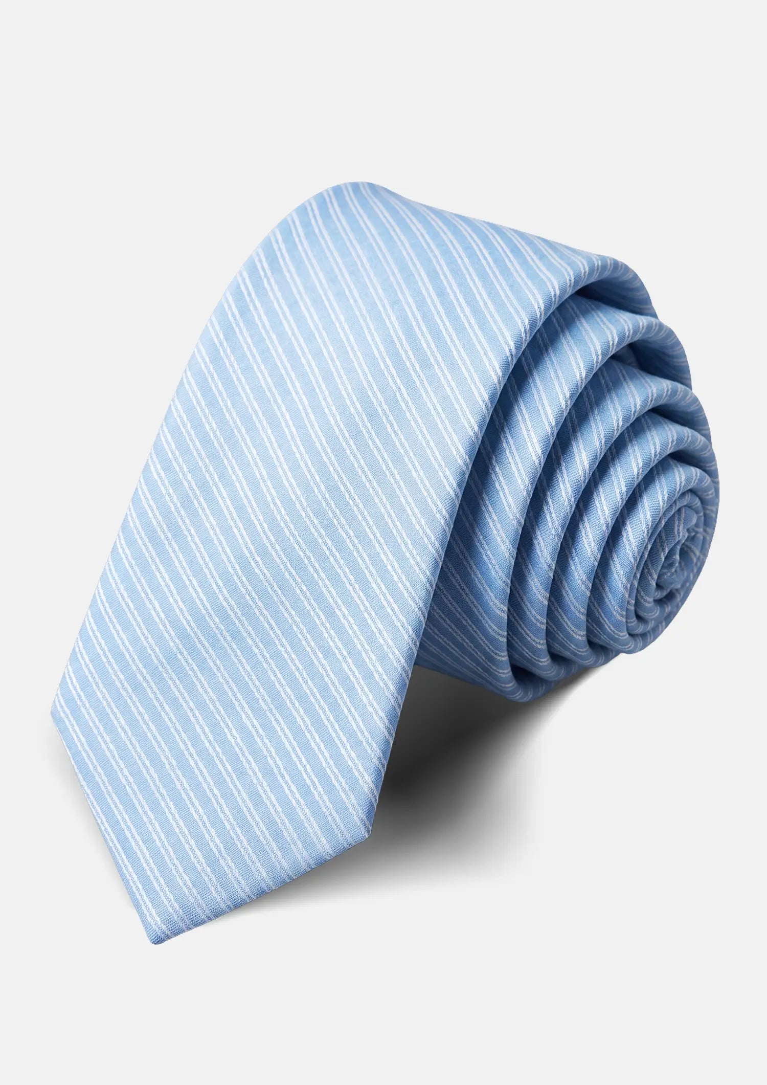 Ice Blue Pinstripe Tie10
