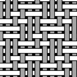 Woven pattern of black and white lines