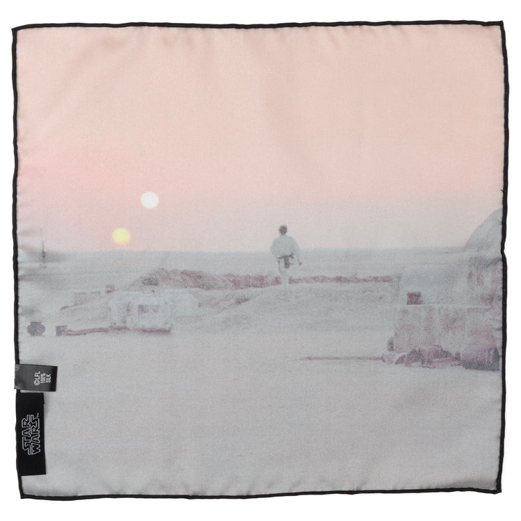 Star Wars Tatooine Binary Sunset Pocket Square858